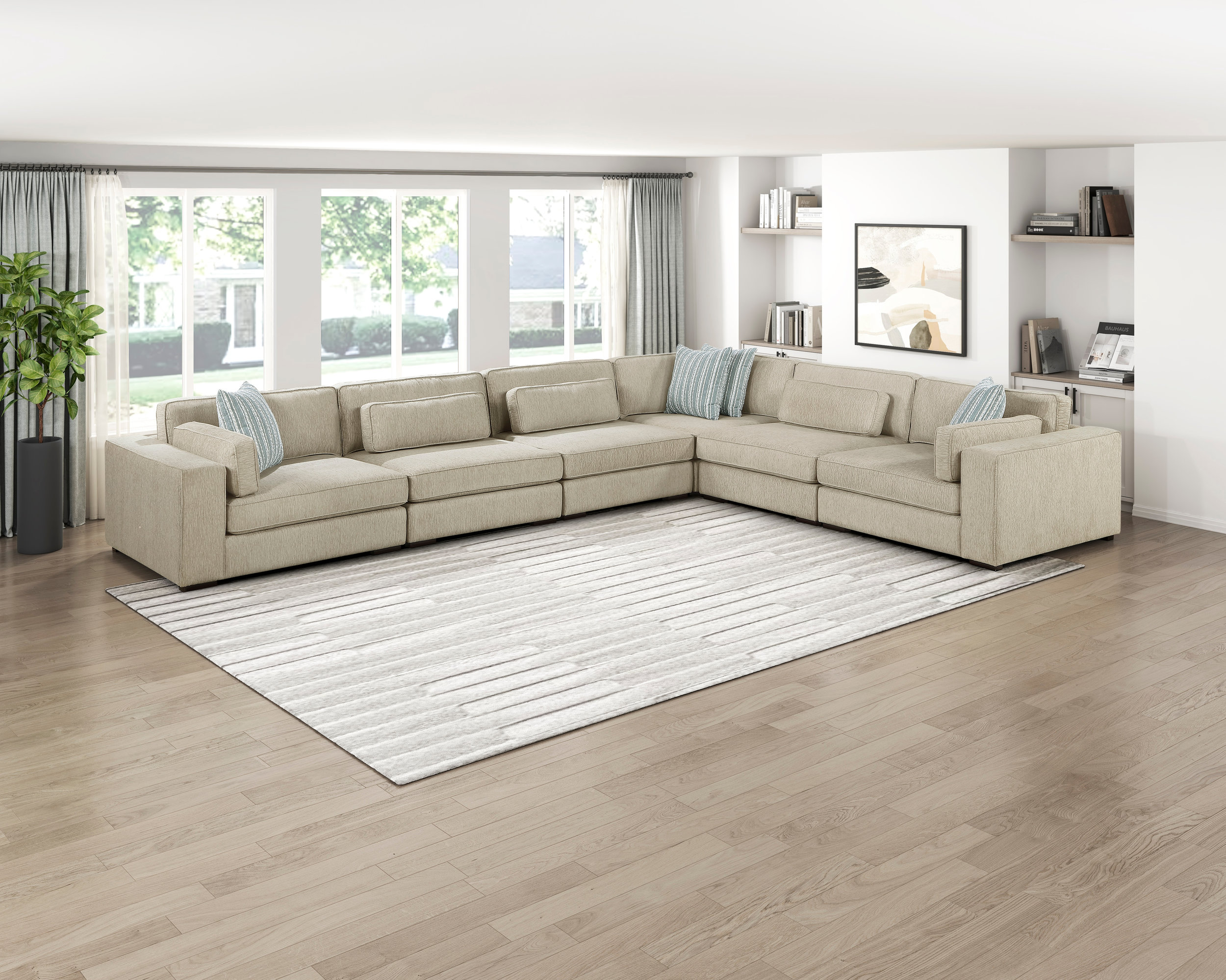 Mila Chenille Modular Living Room Set