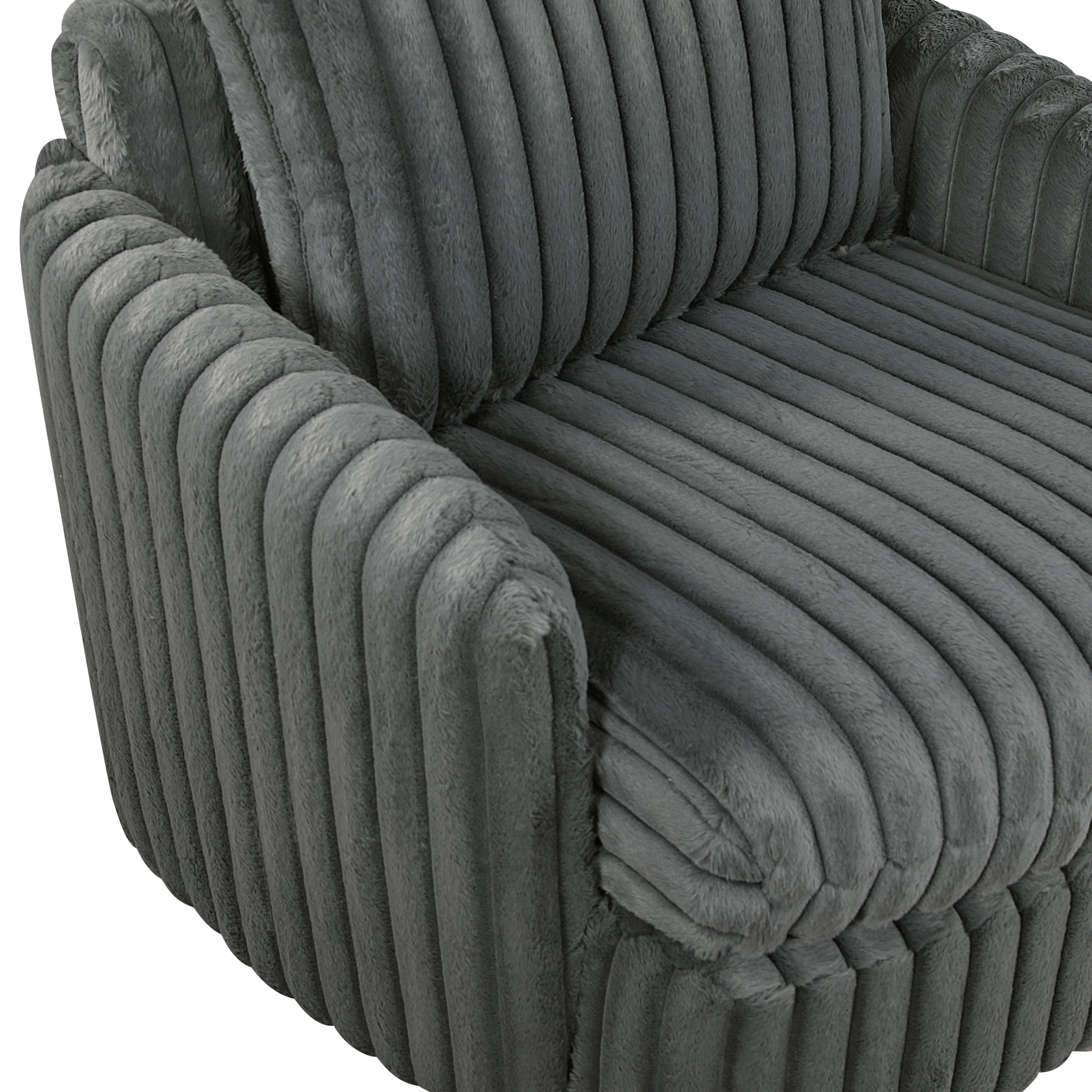 Tomball Corduroy Swivel Chair
