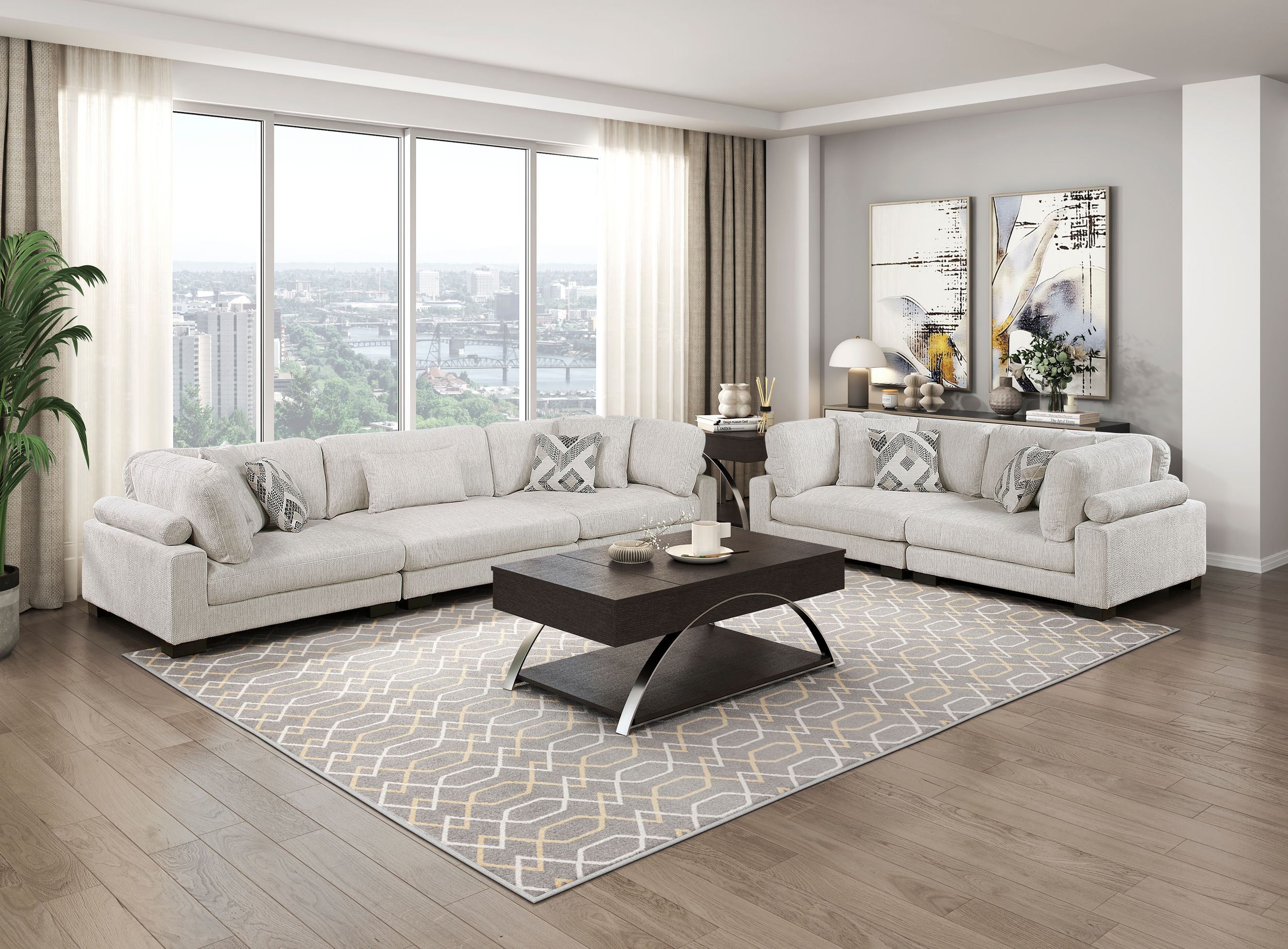 Tinley Microfiber Modular Loveseat