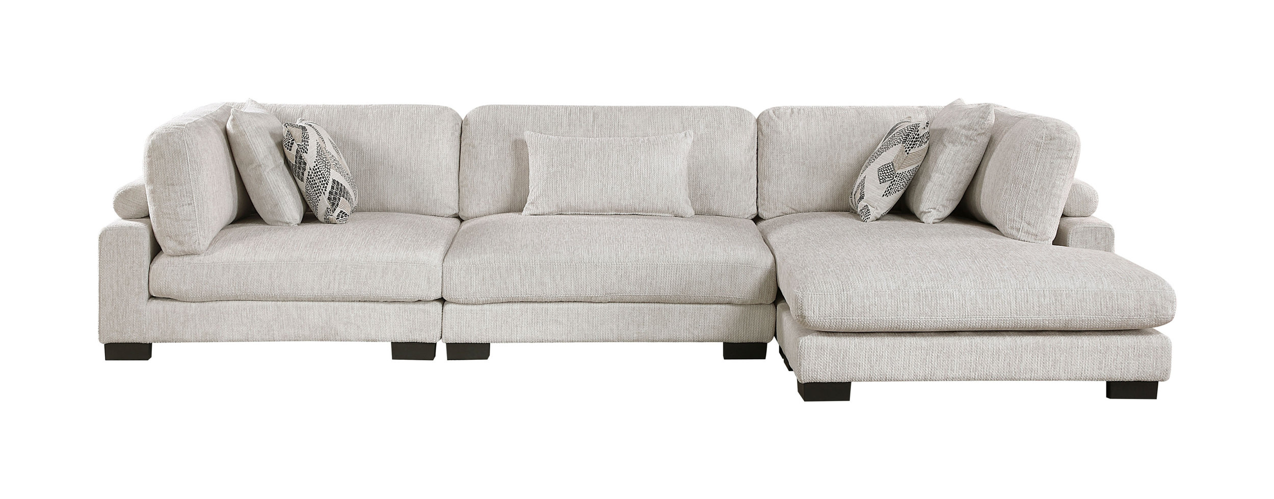 Tinley Microfiber 3‑Piece Modular Sofa Chaise