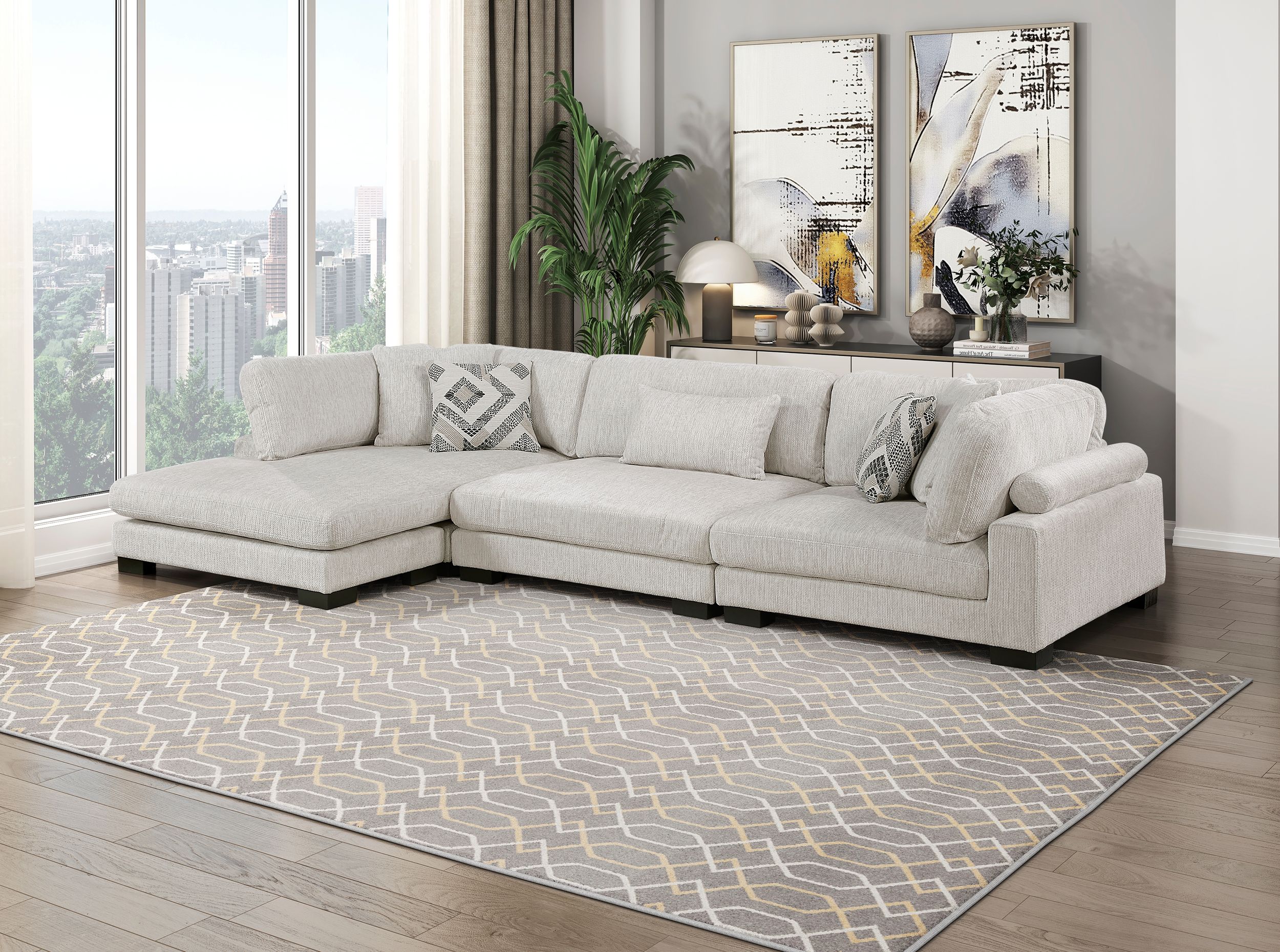 Tinley Microfiber Modular Loveseat