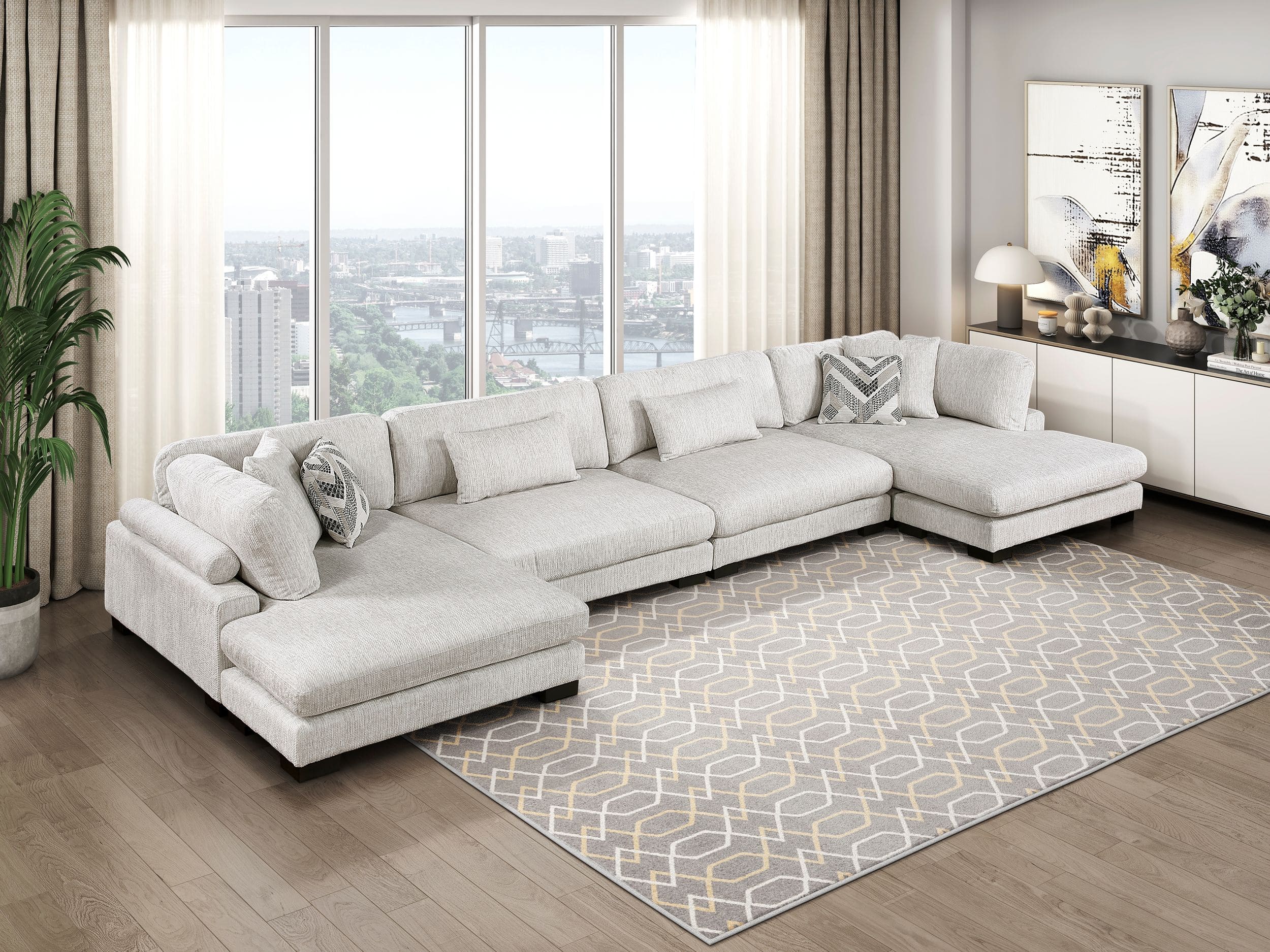 Tinley Microfiber Modular Loveseat