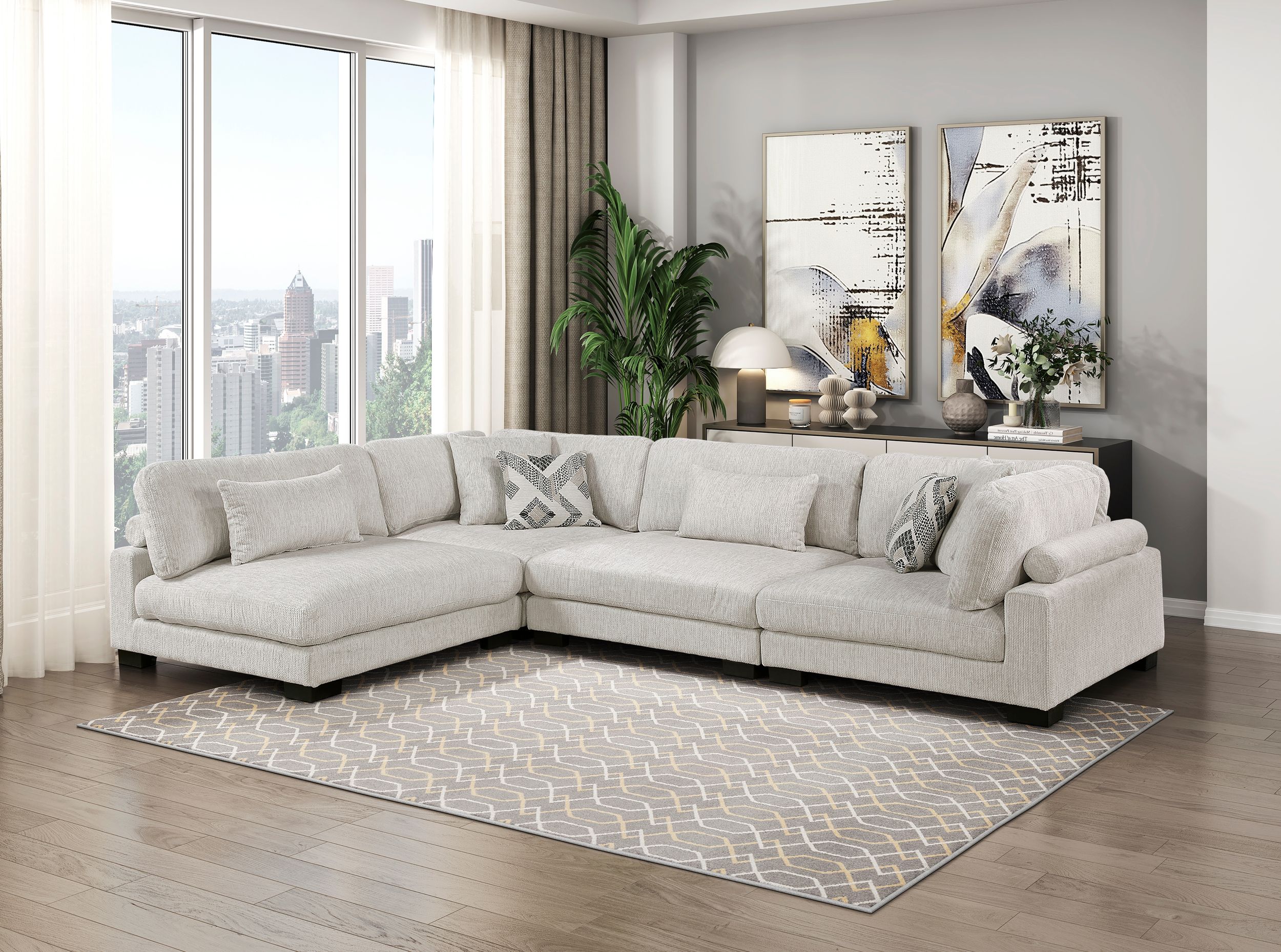 Tinley Microfiber Modular Loveseat