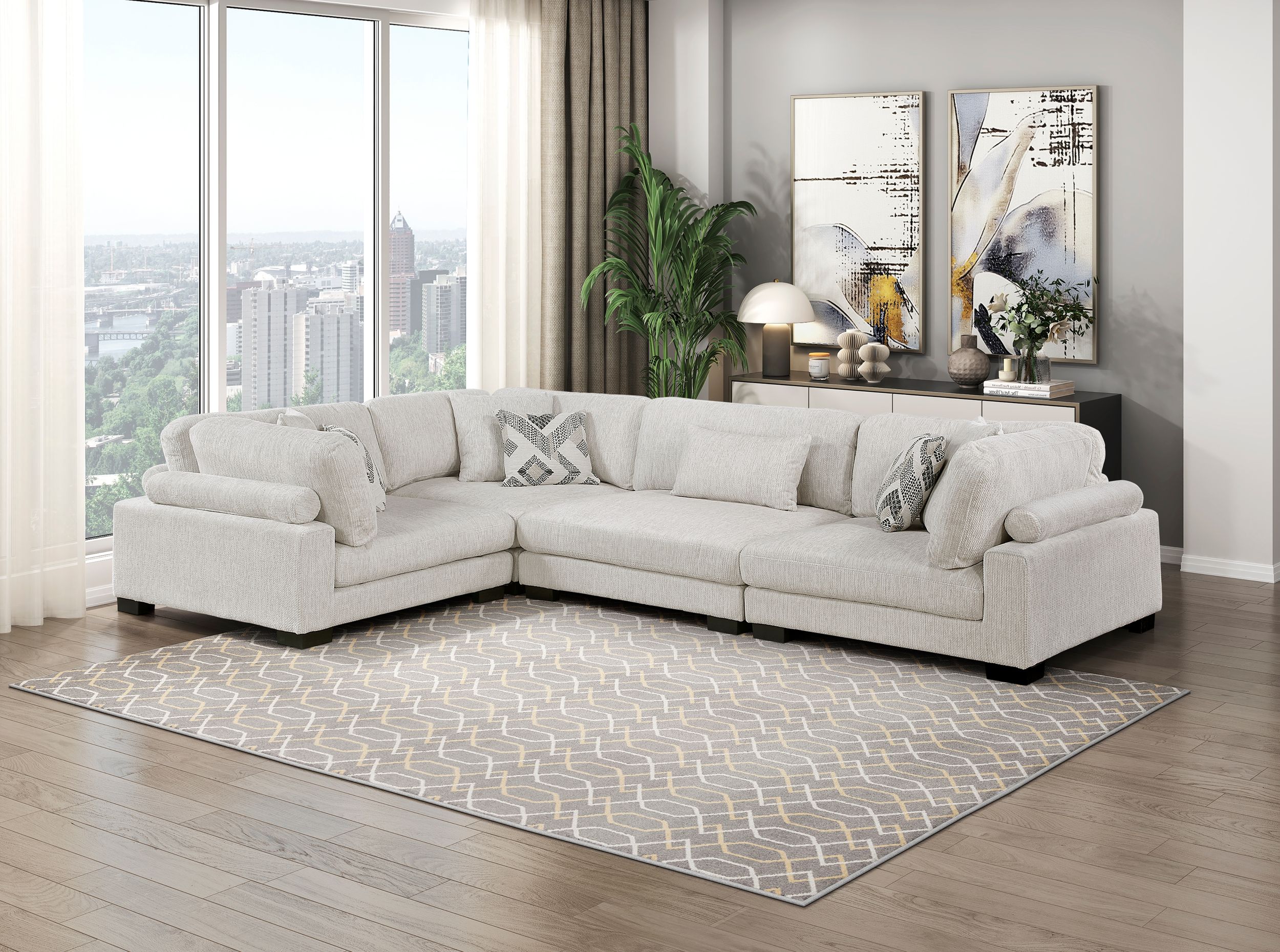 Tinley Microfiber Modular Loveseat