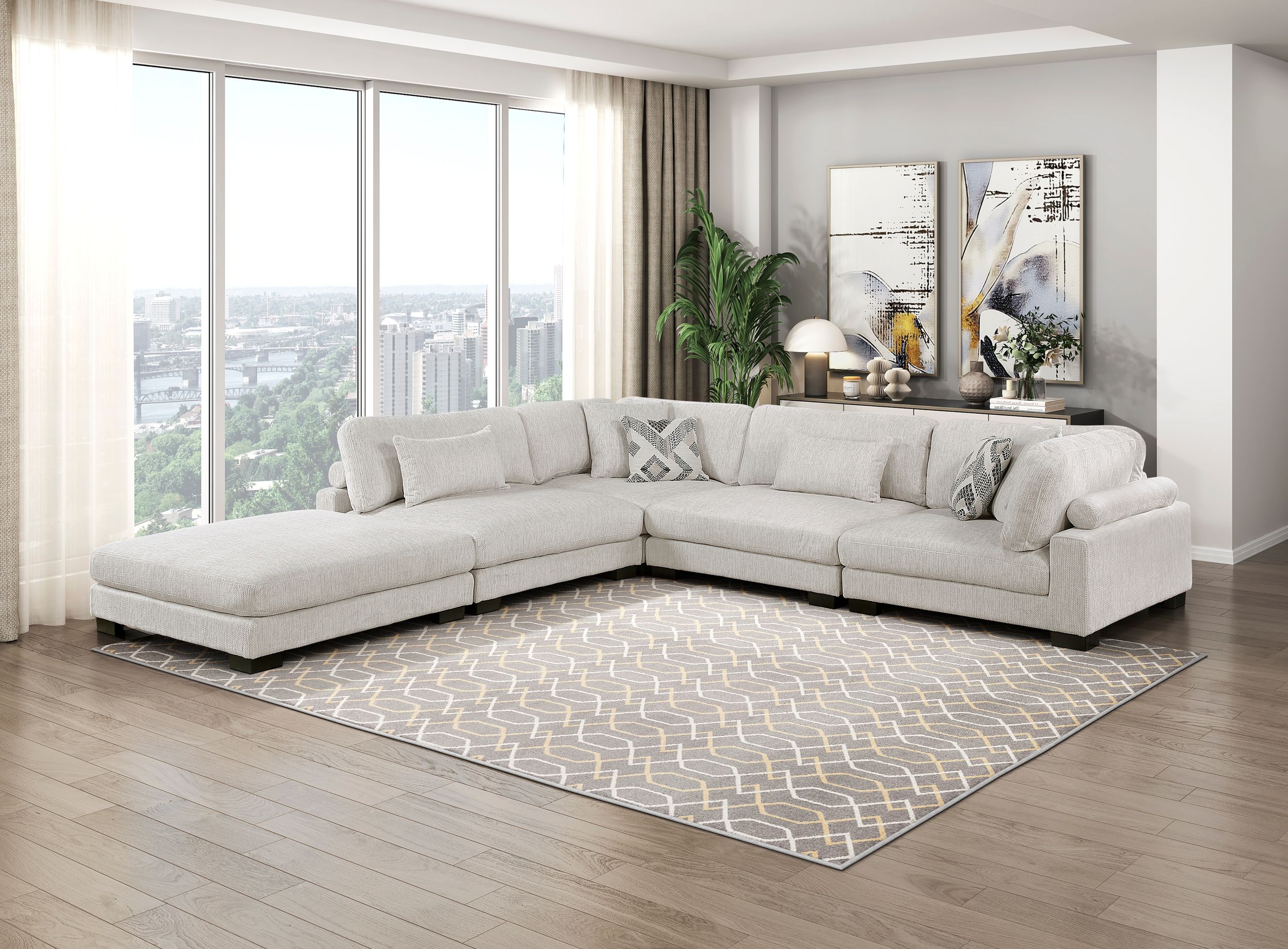 Tinley Microfiber Modular Loveseat
