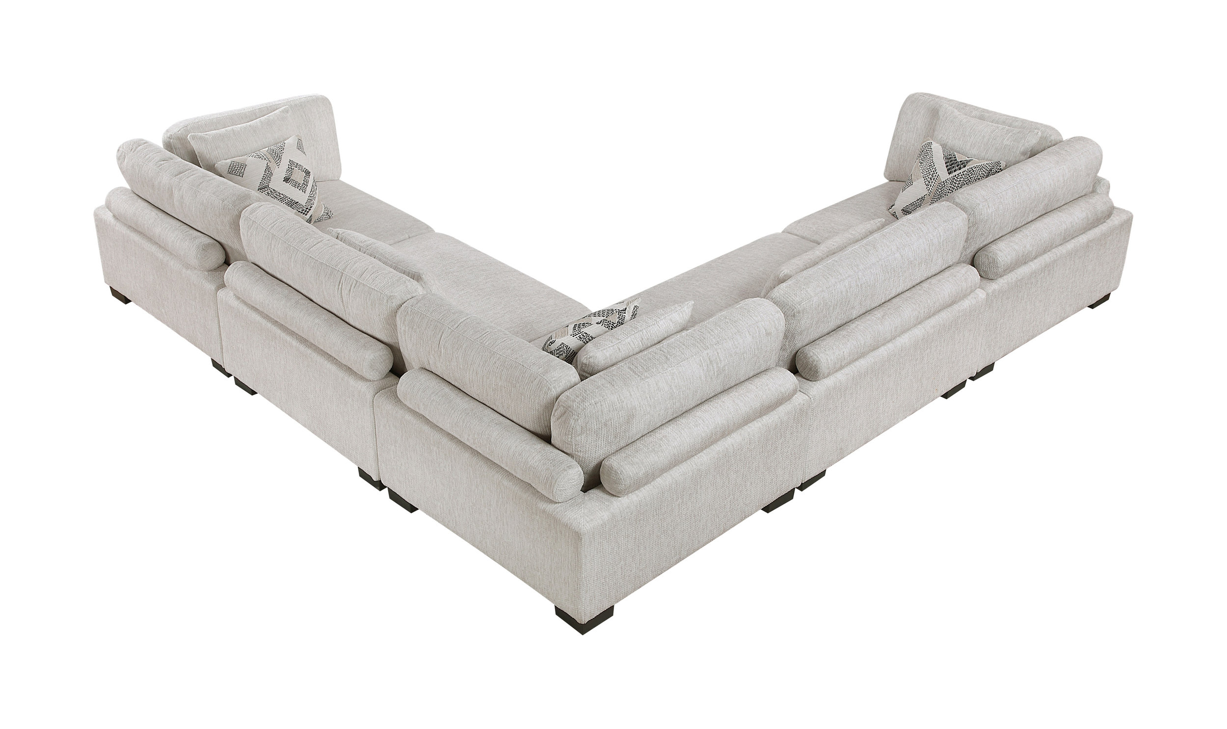 Tinley L-Shaped Microfiber 5‑Piece Modular Sectional