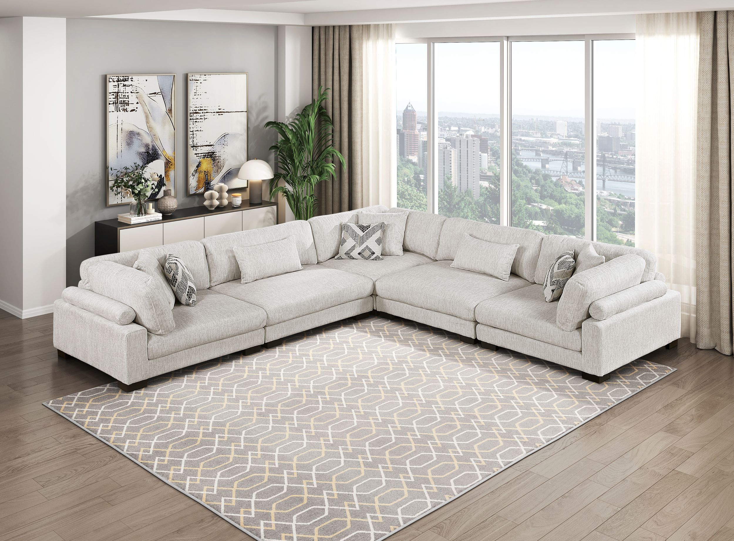 Tinley Microfiber Modular Sofa