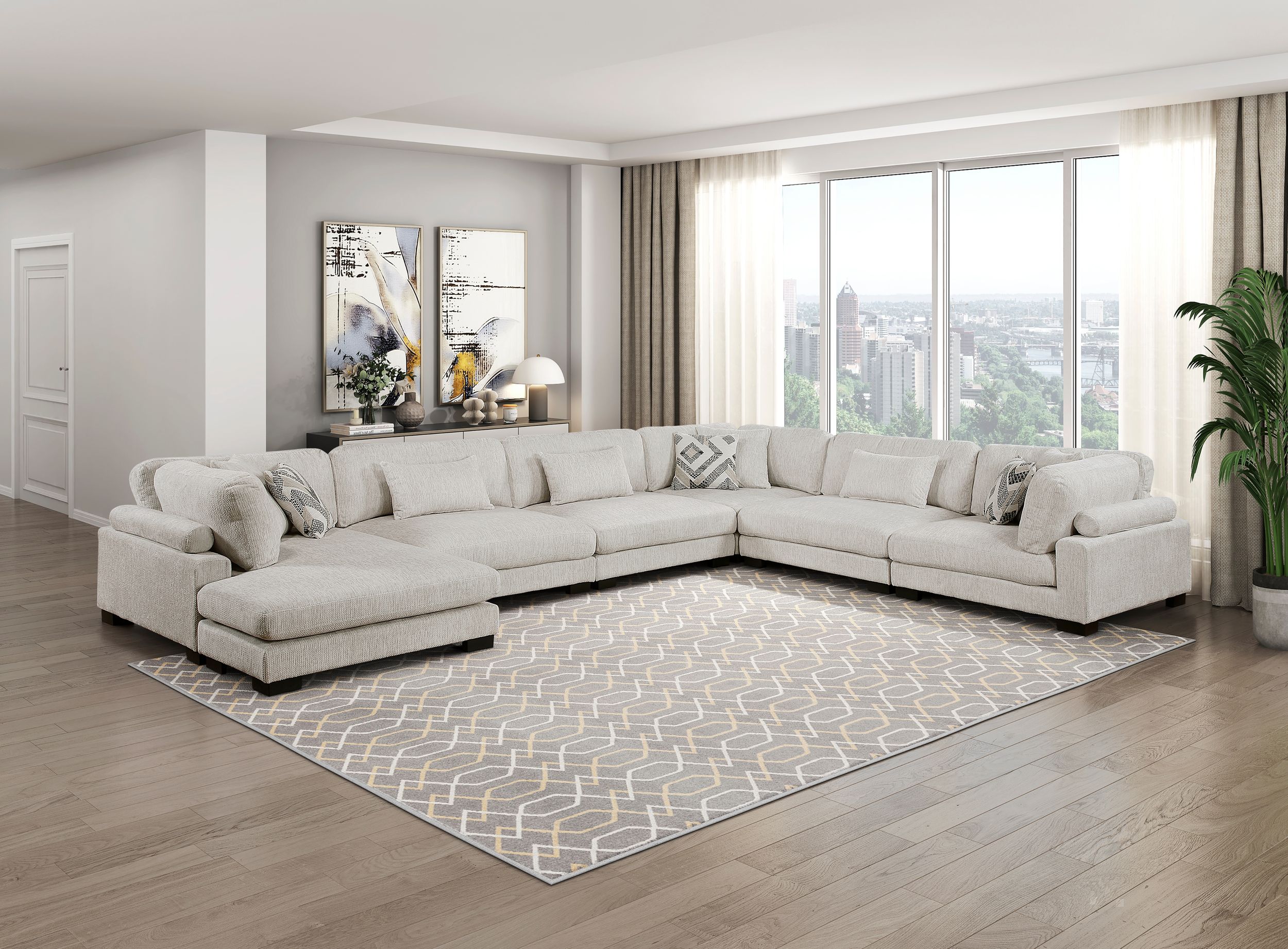 Tinley Microfiber Modular Loveseat