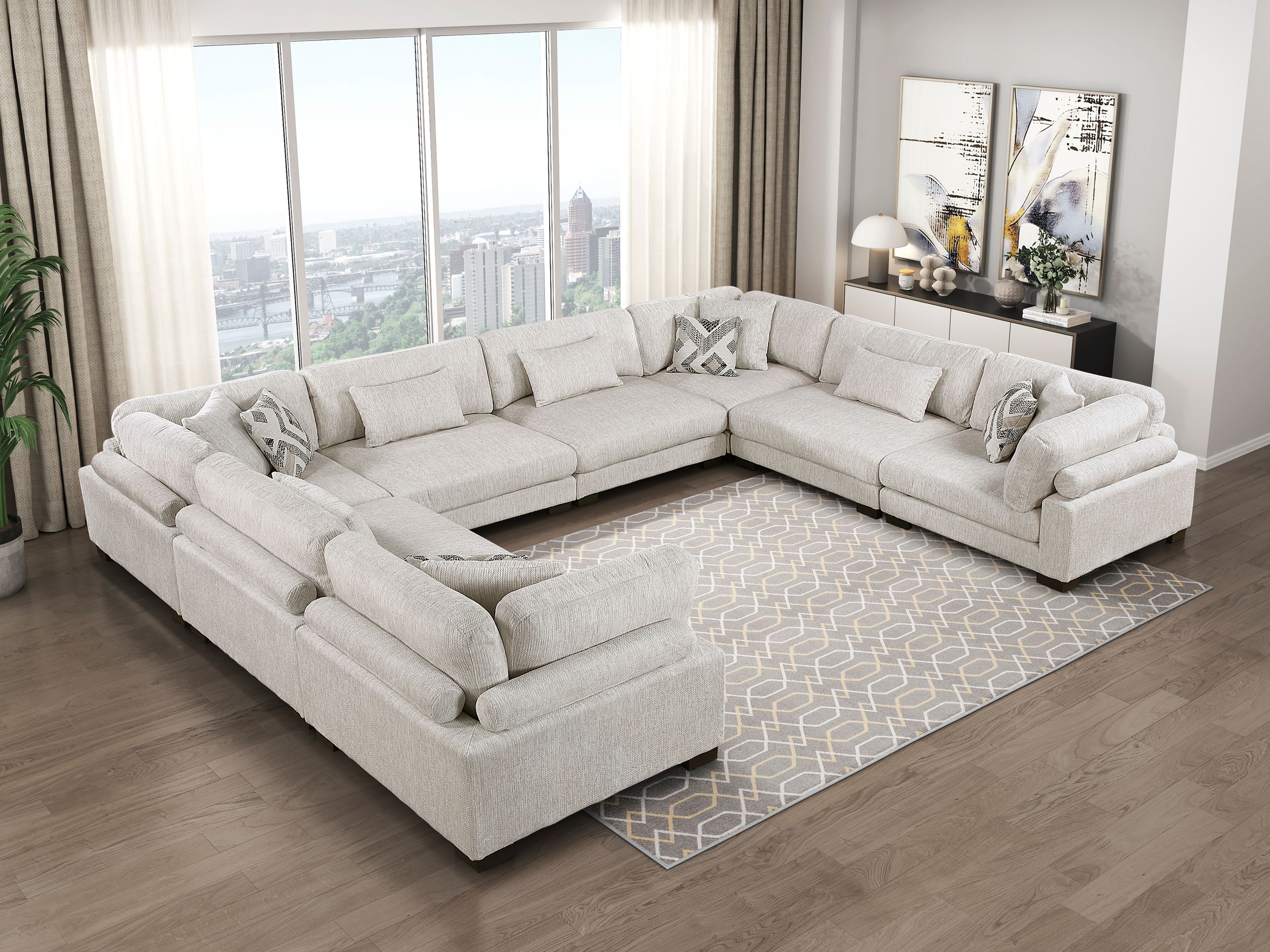 Tinley Microfiber Modular Loveseat