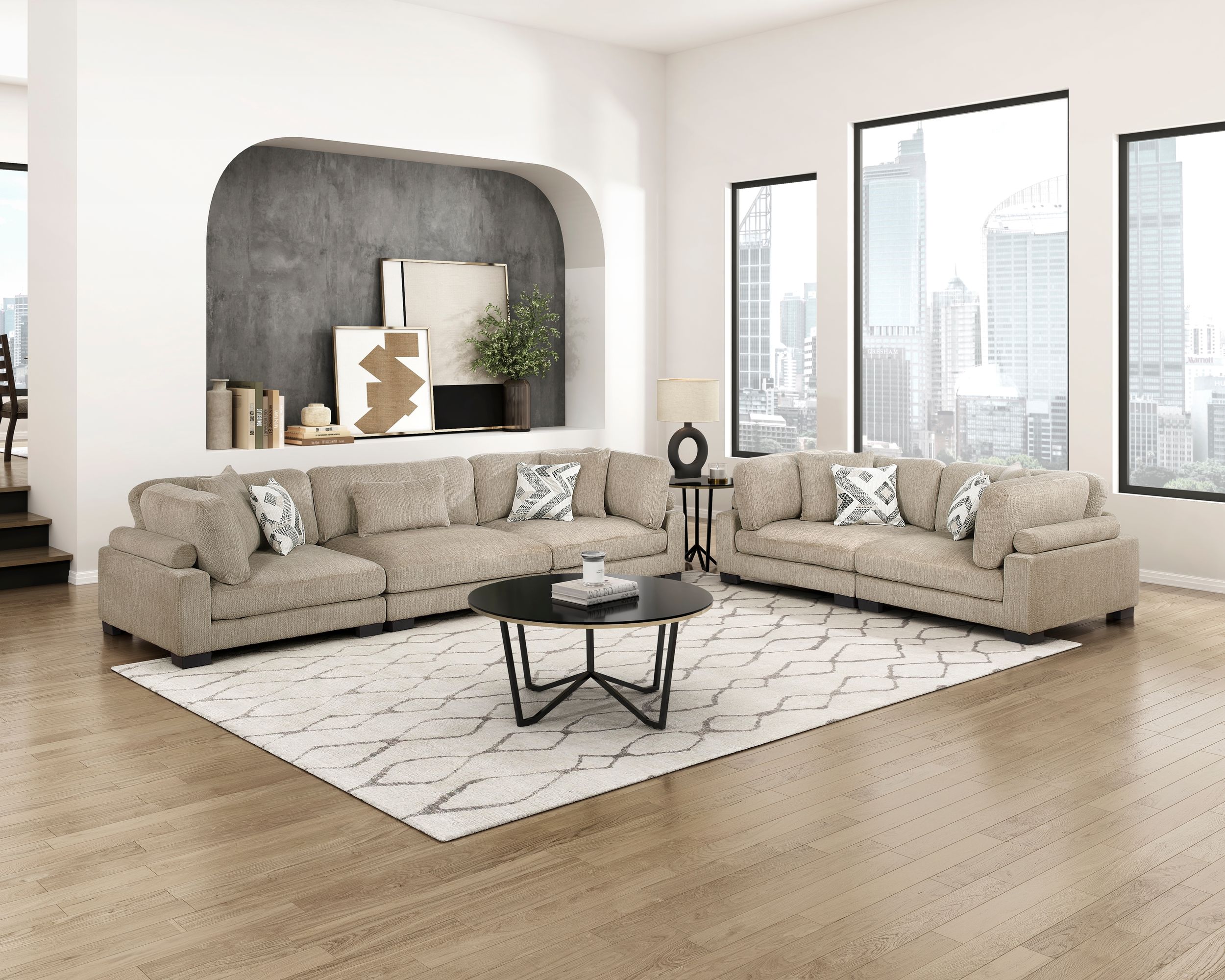 Tinley Microfiber Modular Sofa