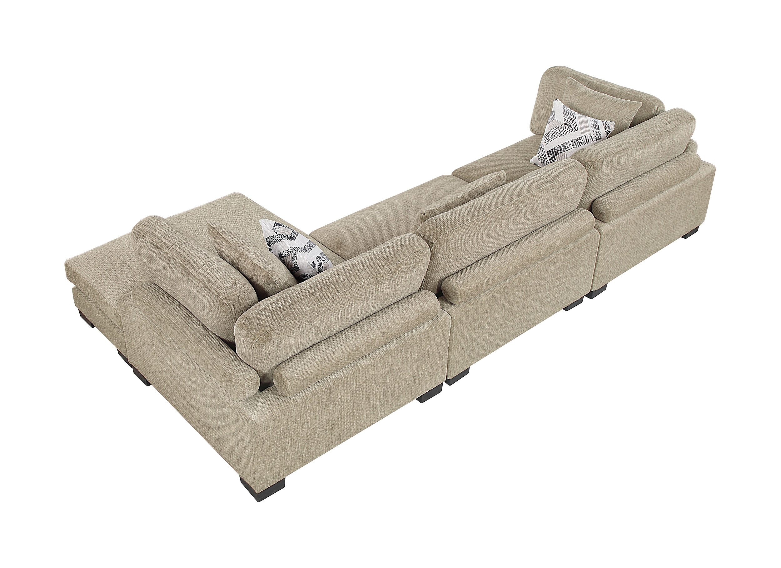 Tinley Microfiber 3‑Piece Modular Sofa Chaise