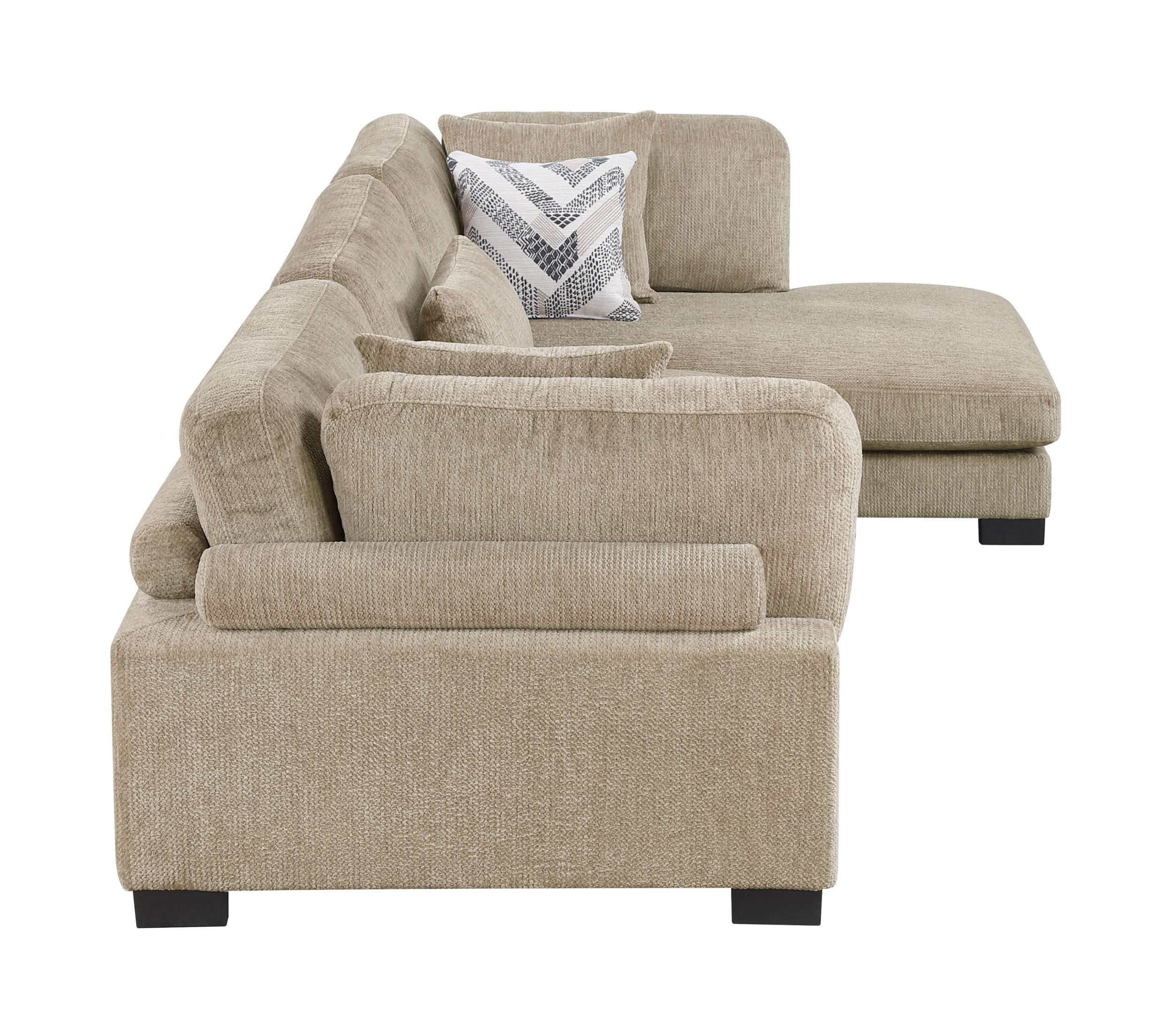 Tinley Microfiber 3‑Piece Modular Sofa Chaise