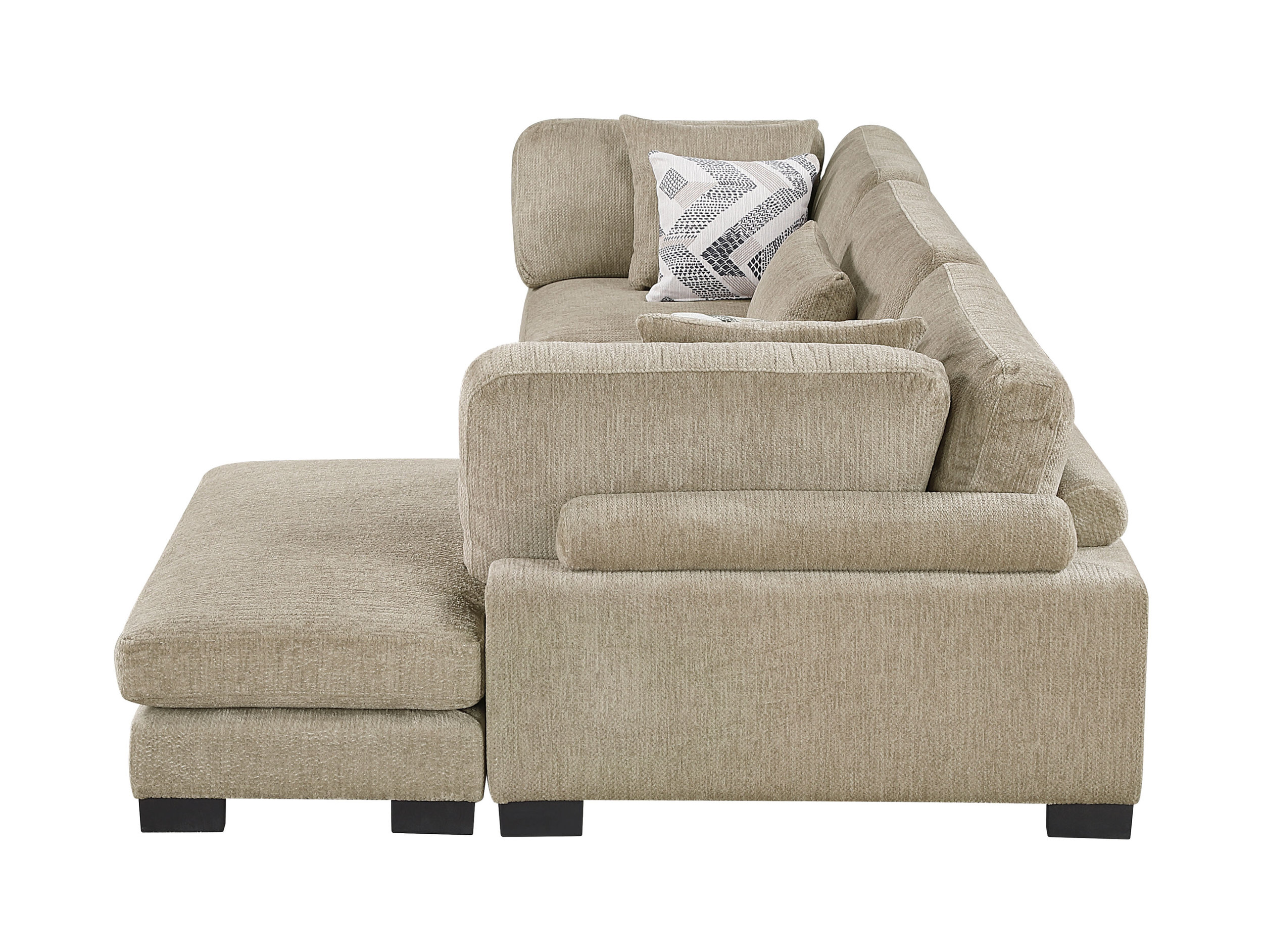 Tinley Microfiber 3‑Piece Modular Sofa Chaise