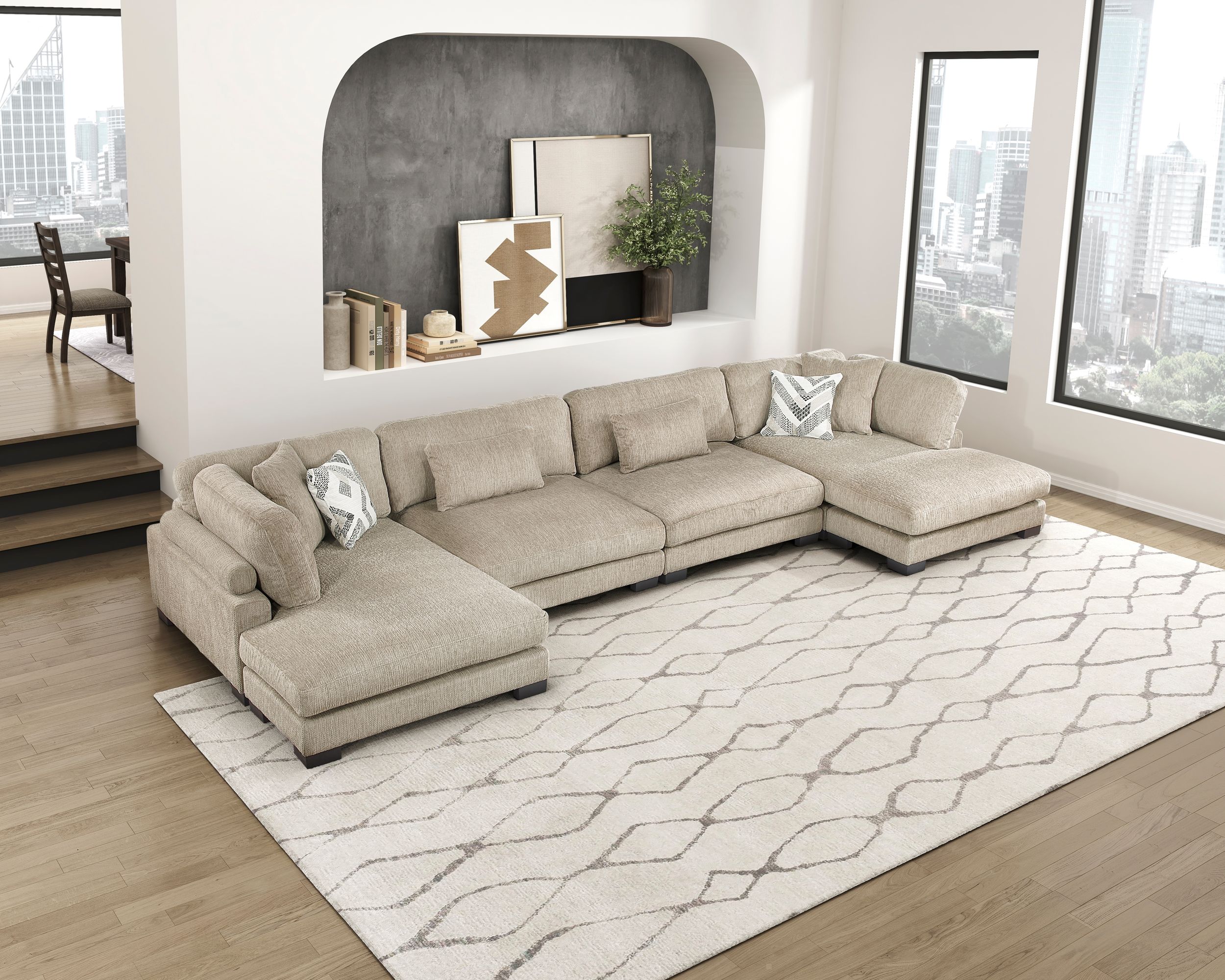Tinley Microfiber Modular Loveseat