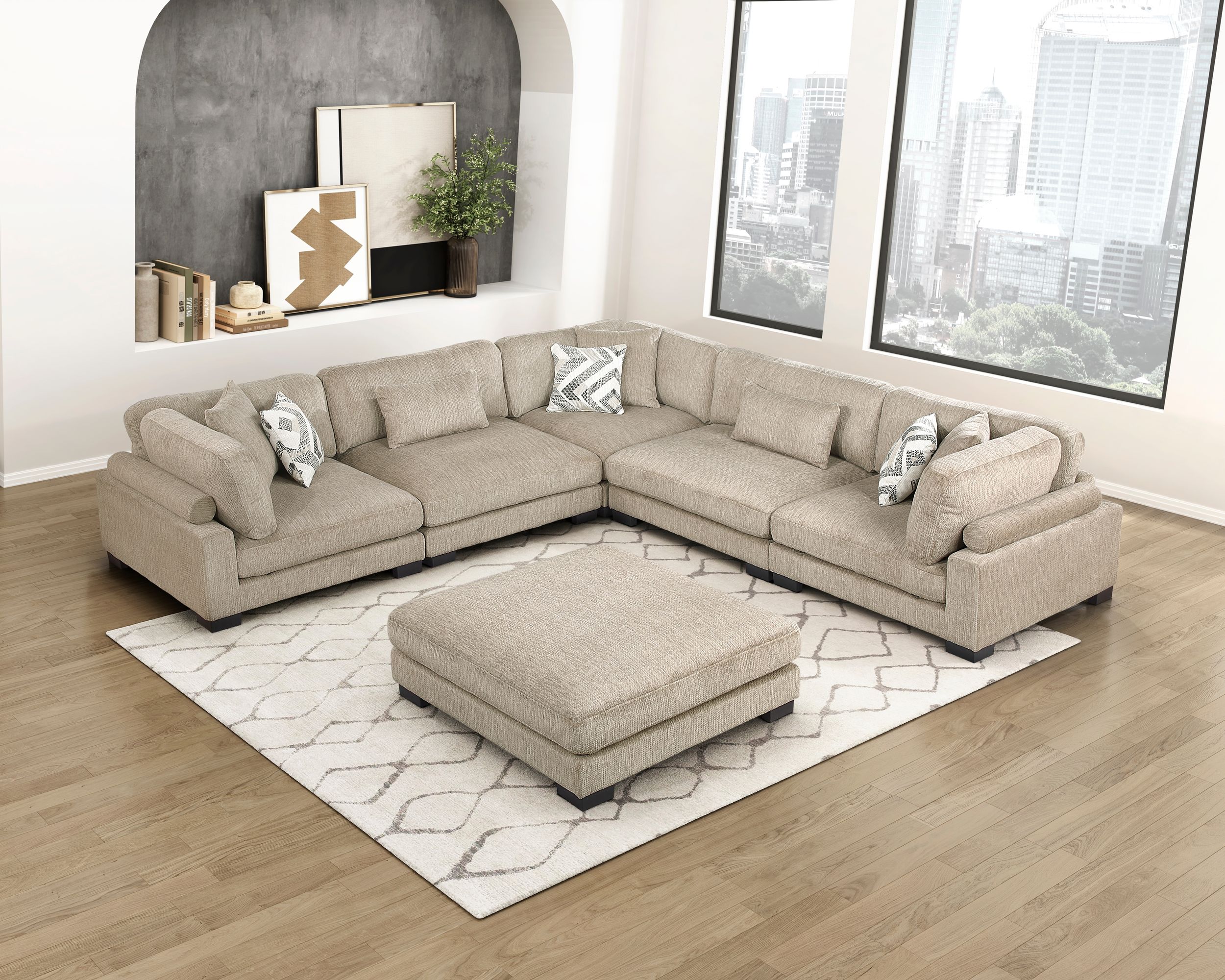 Tinley Microfiber Modular Loveseat