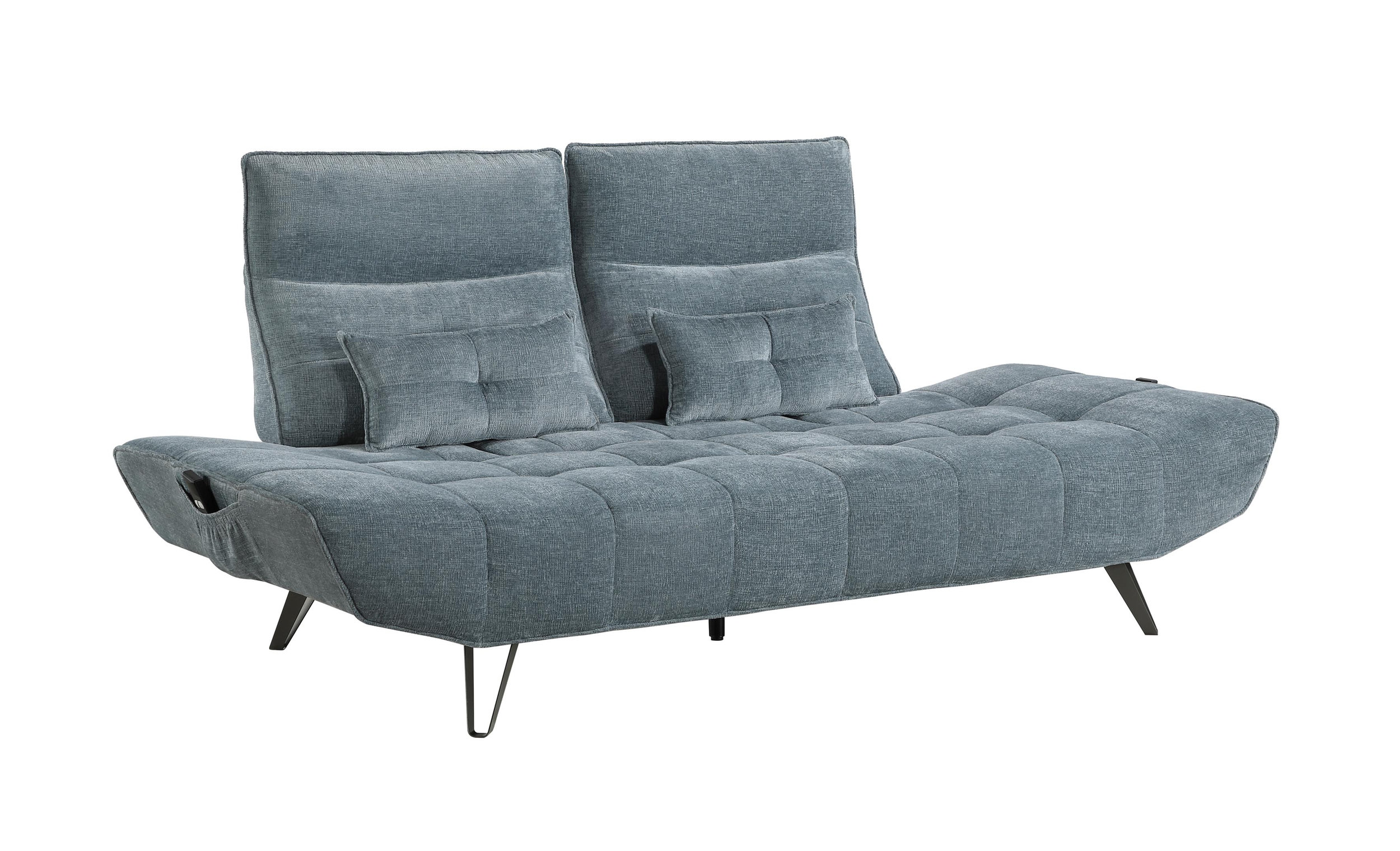 Quonsett Chenille Sofa with Power Adjustable Seat Depth & Manual Adjustable Headrests