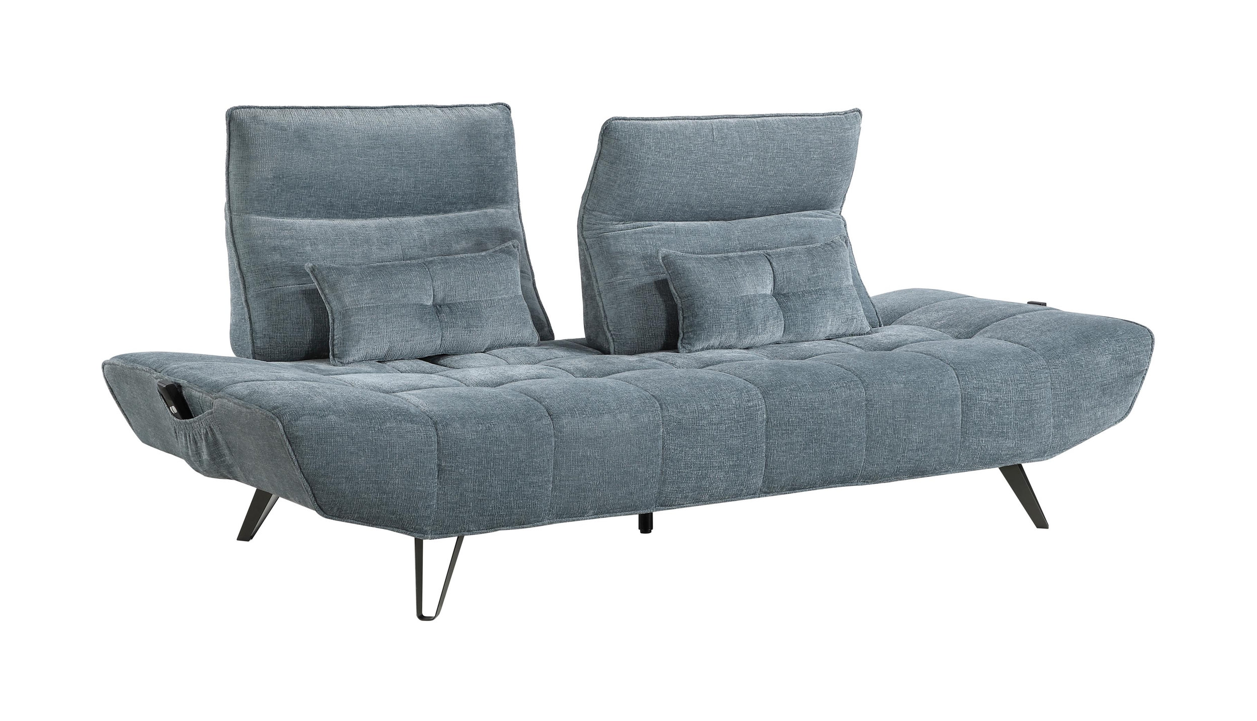 Quonsett Chenille Sofa with Power Adjustable Seat Depth & Manual Adjustable Headrests