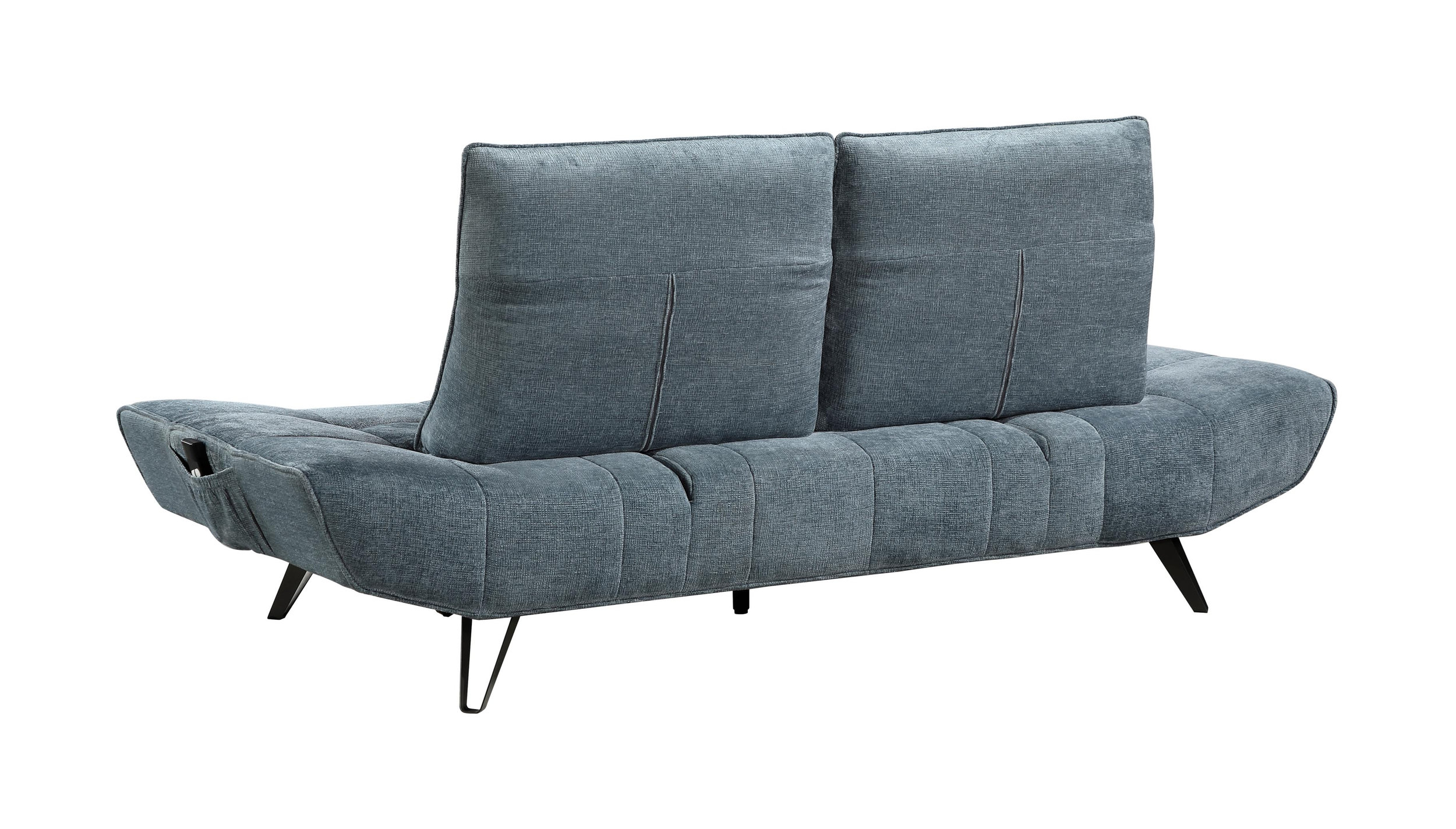 Quonsett Chenille Sofa with Power Adjustable Seat Depth & Manual Adjustable Headrests
