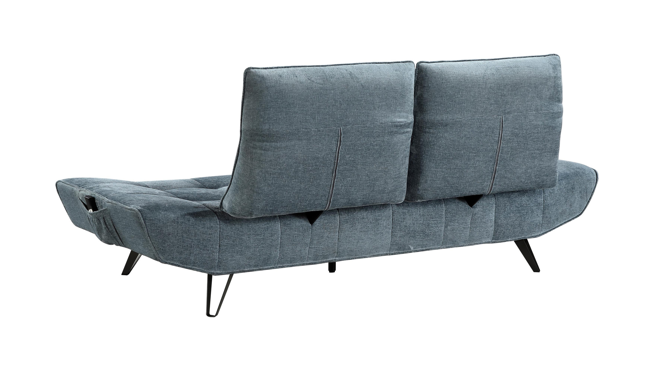 Quonsett Chenille Sofa with Power Adjustable Seat Depth & Manual Adjustable Headrests