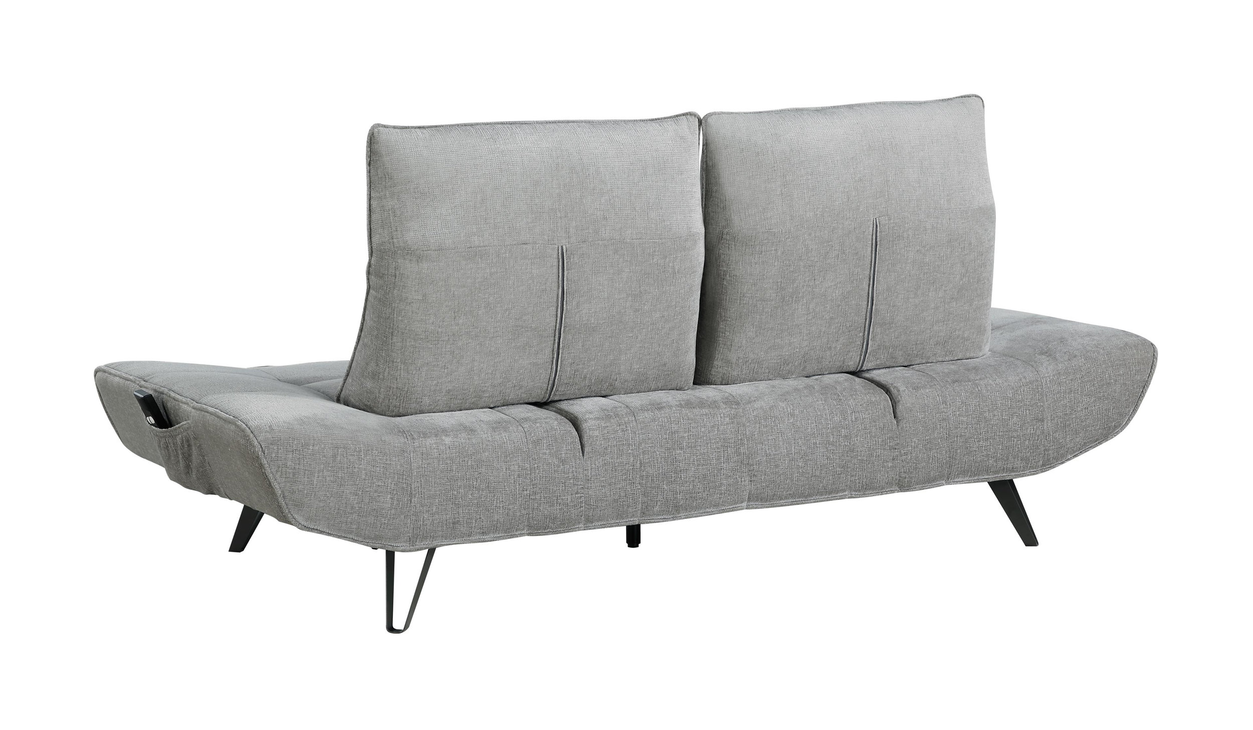 Quonsett Chenille Sofa with Power Adjustable Seat Depth & Manual Adjustable Headrests
