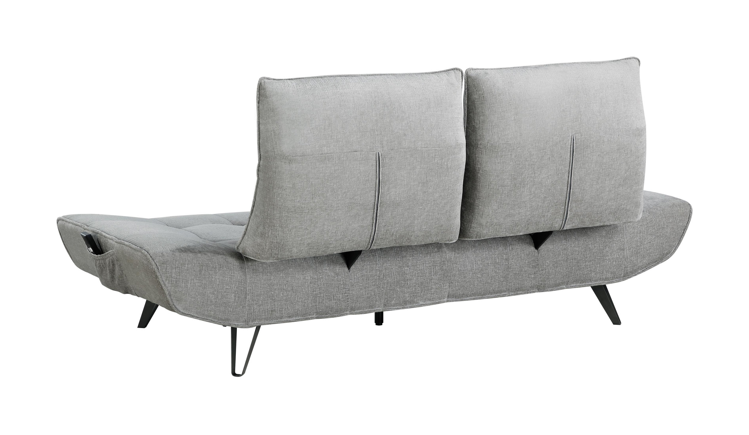 Quonsett Chenille Sofa with Power Adjustable Seat Depth & Manual Adjustable Headrests