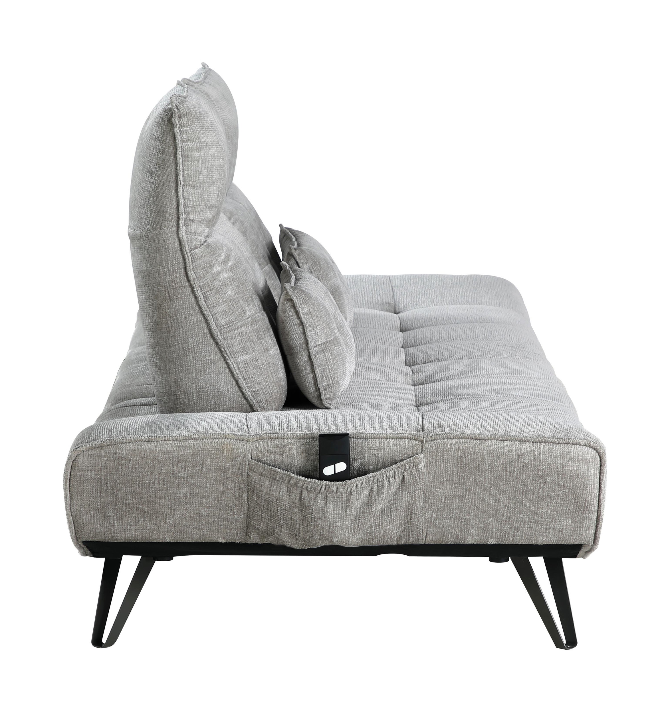Quonsett Chenille Sofa with Power Adjustable Seat Depth & Manual Adjustable Headrests