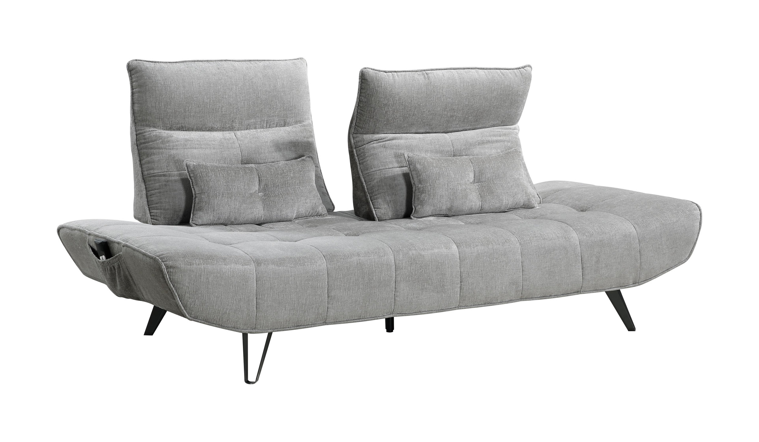 Quonsett Chenille Sofa with Power Adjustable Seat Depth & Manual Adjustable Headrests