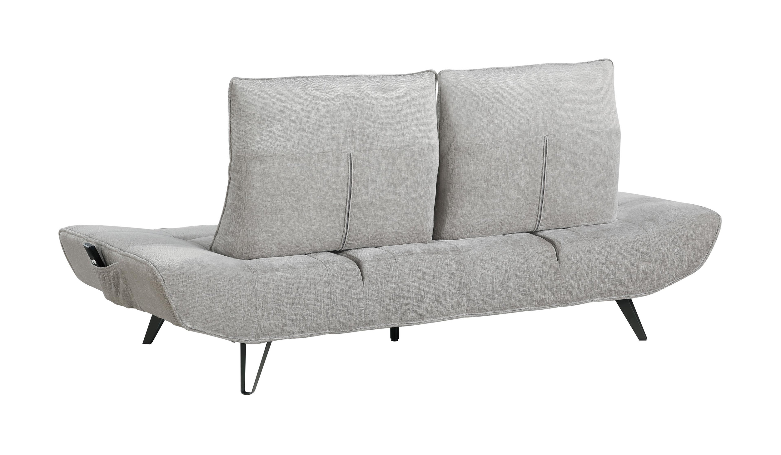 Quonsett Chenille Sofa with Power Adjustable Seat Depth & Manual Adjustable Headrests