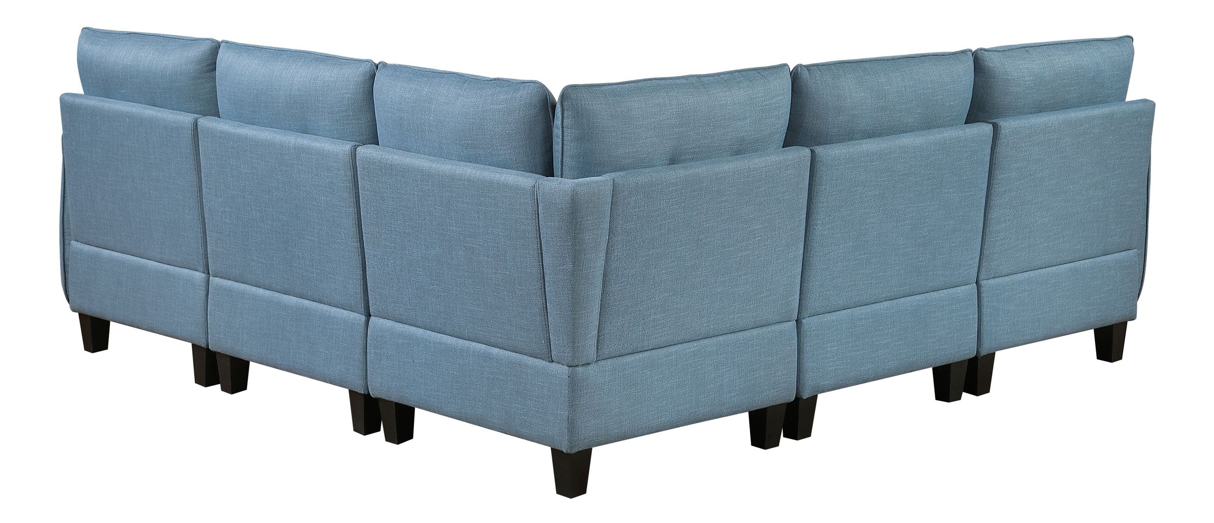 Garren L-Shaped Polyester 5‑Piece Modular Sectional with Storage