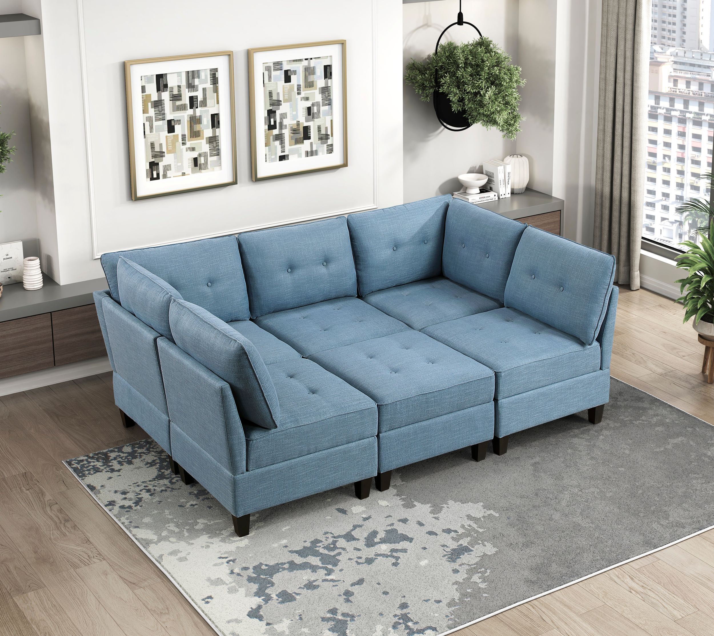 Garren Polyester Modular Sofa