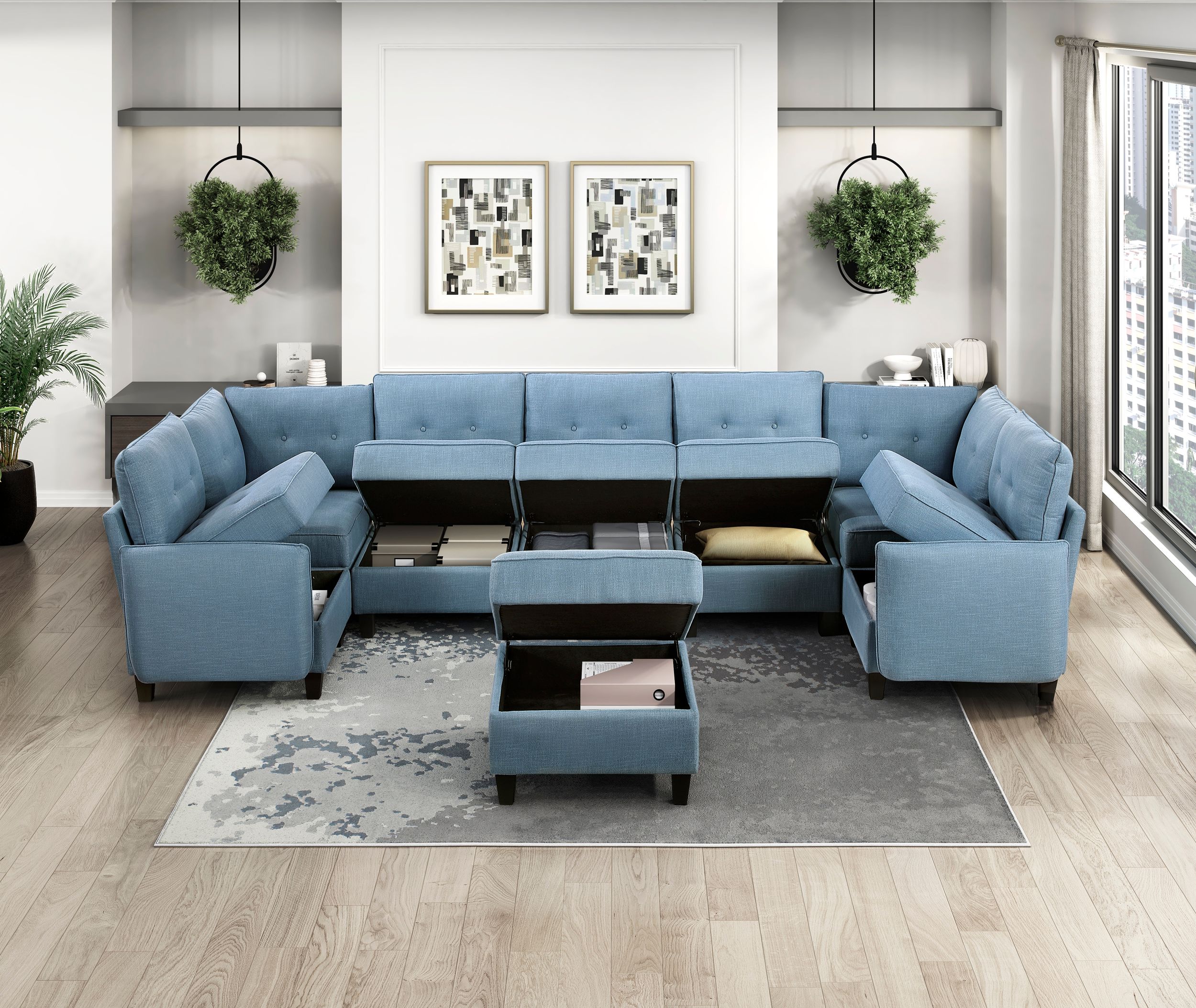 Garren Polyester Modular Sofa