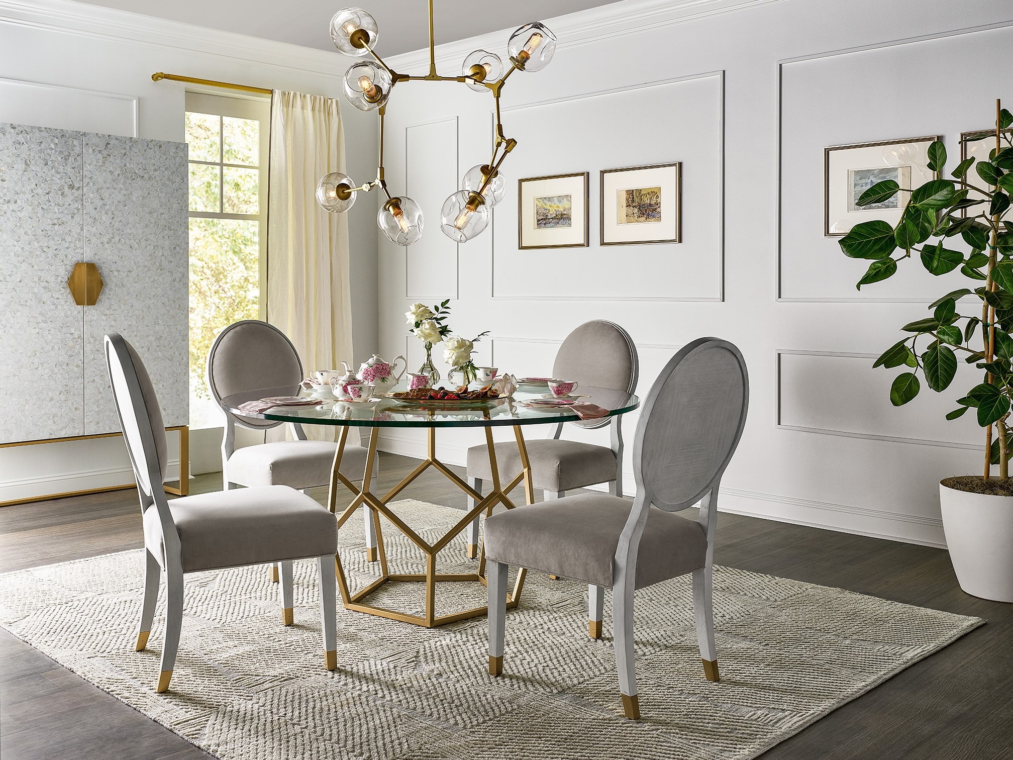 Love Joy Bliss Oval Fabric/Wood Side Chair