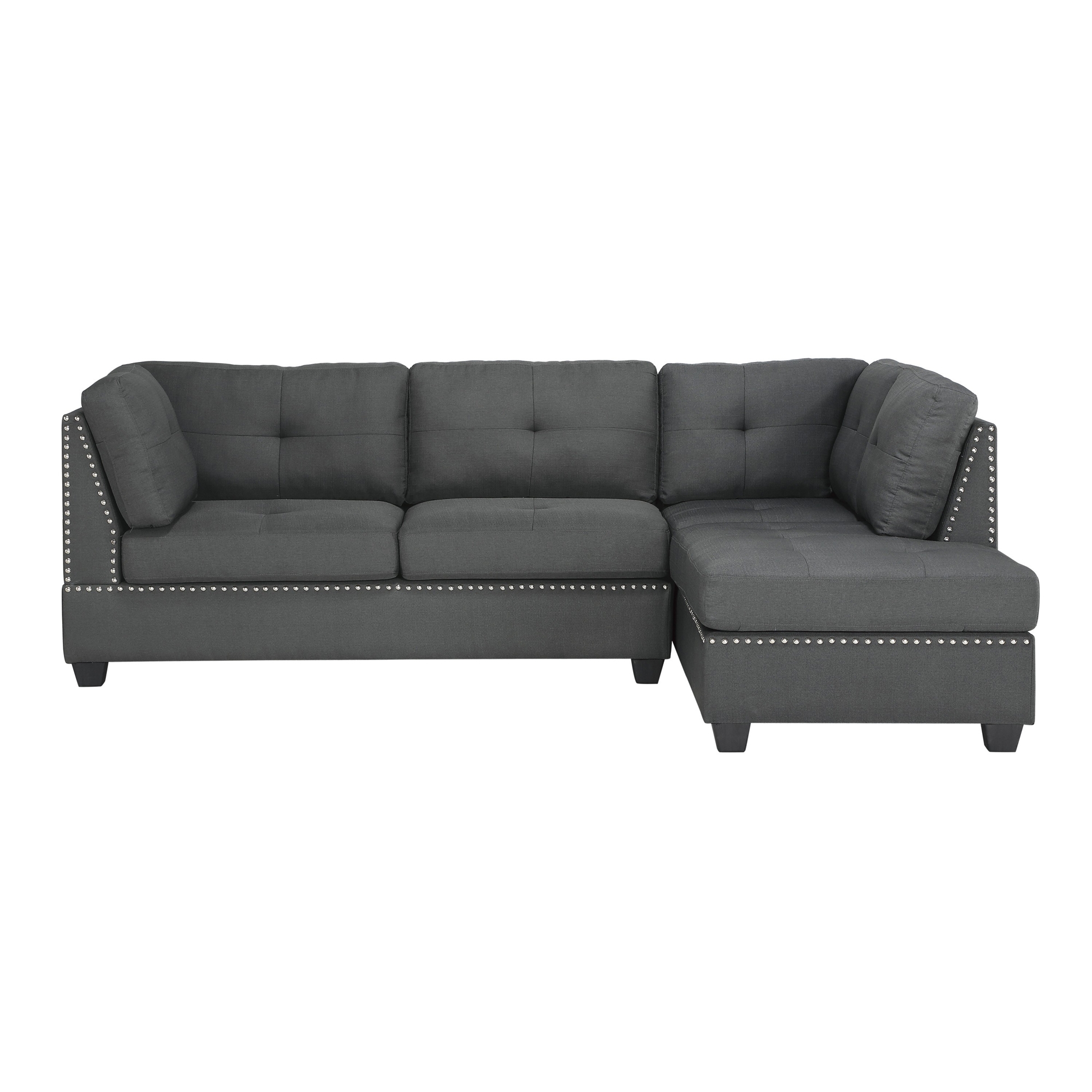 Lexicon Dasha Solid Wood and Fabric Upholstered Sectional Sofa