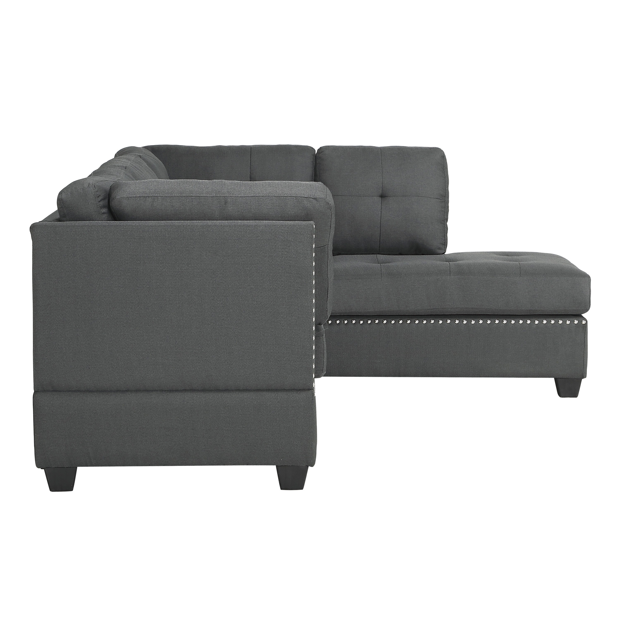 Lexicon Dasha Solid Wood and Fabric Upholstered Sectional Sofa