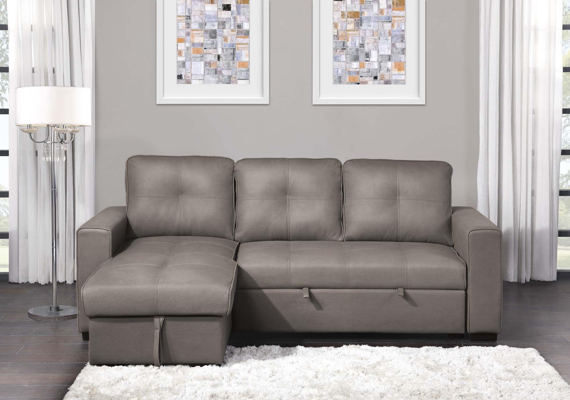 Magnus Sectional with Pull-out Bed and Hidden Storage