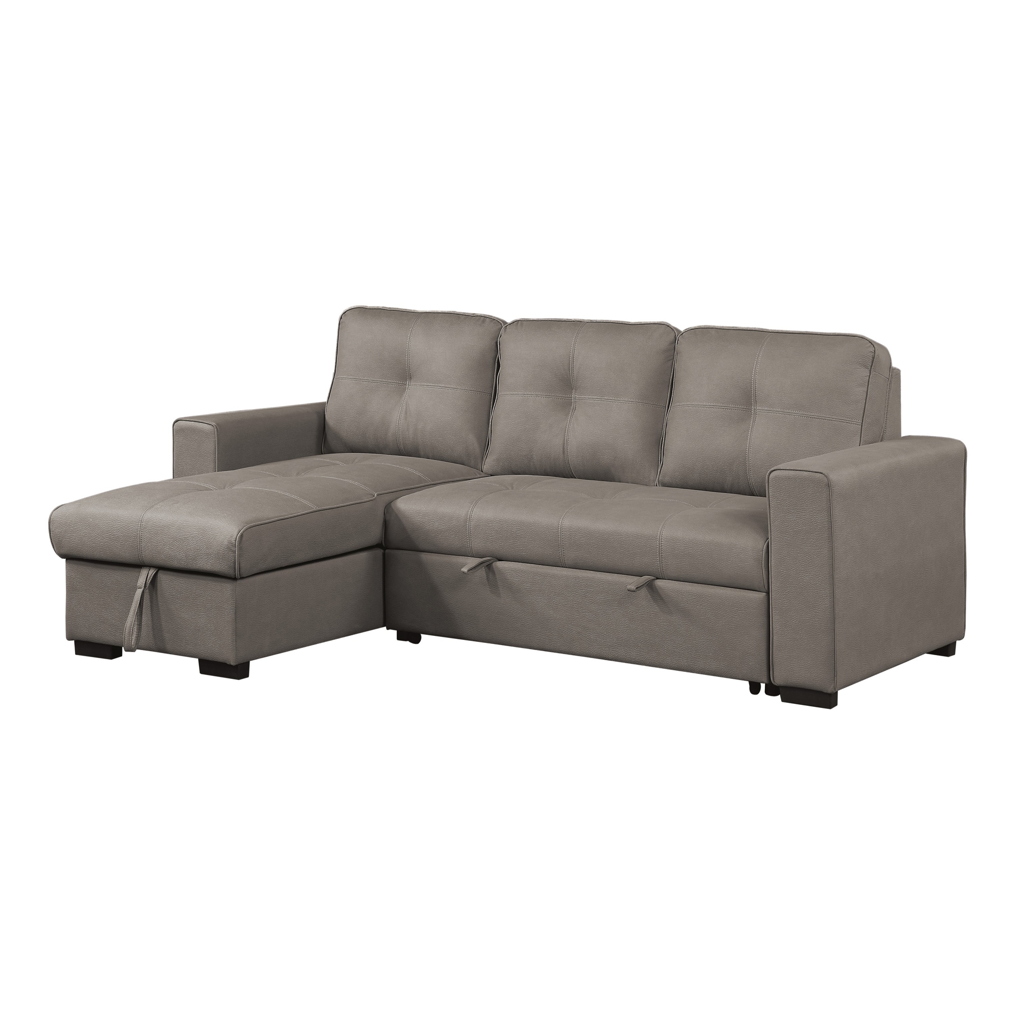 Magnus Polyester Sectional with Pull-out Bed and Hidden Storage