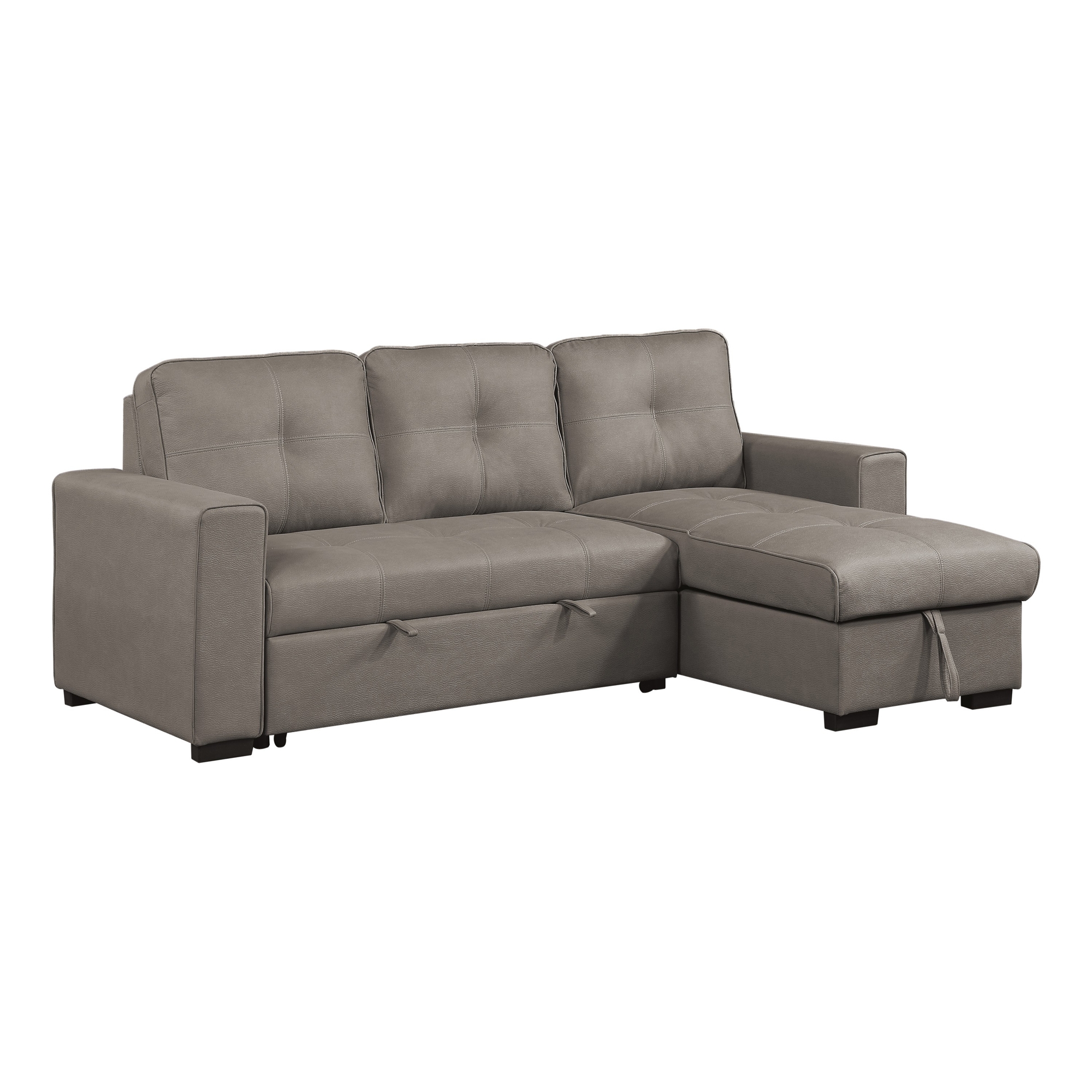 Magnus Polyester Sectional with Pull-out Bed and Hidden Storage
