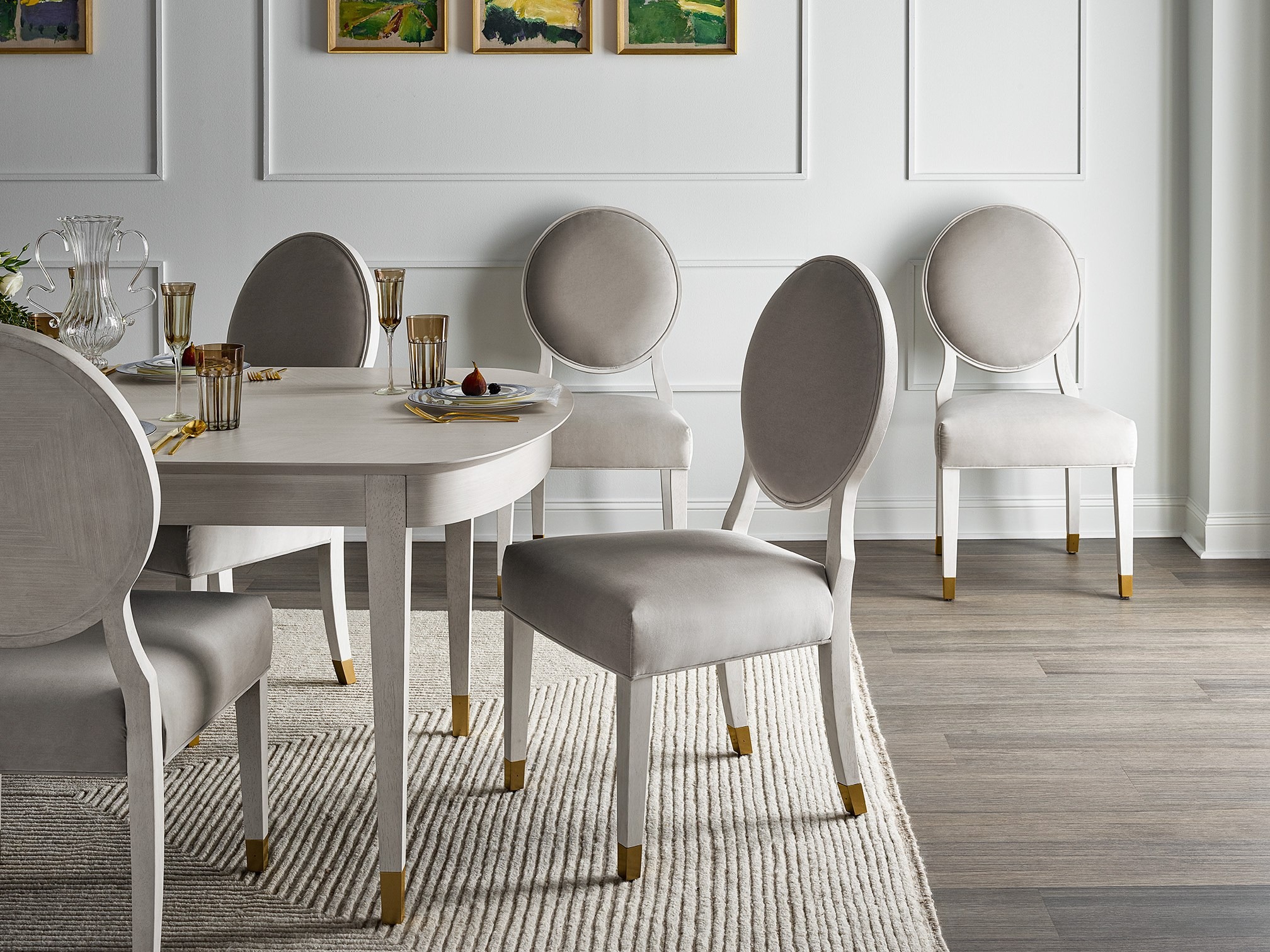Love Joy Bliss Oval Fabric/Wood Side Chair
