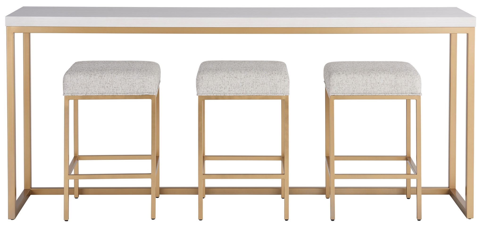 Love Joy Bliss Stone/Metal Console Table w/3 Stools