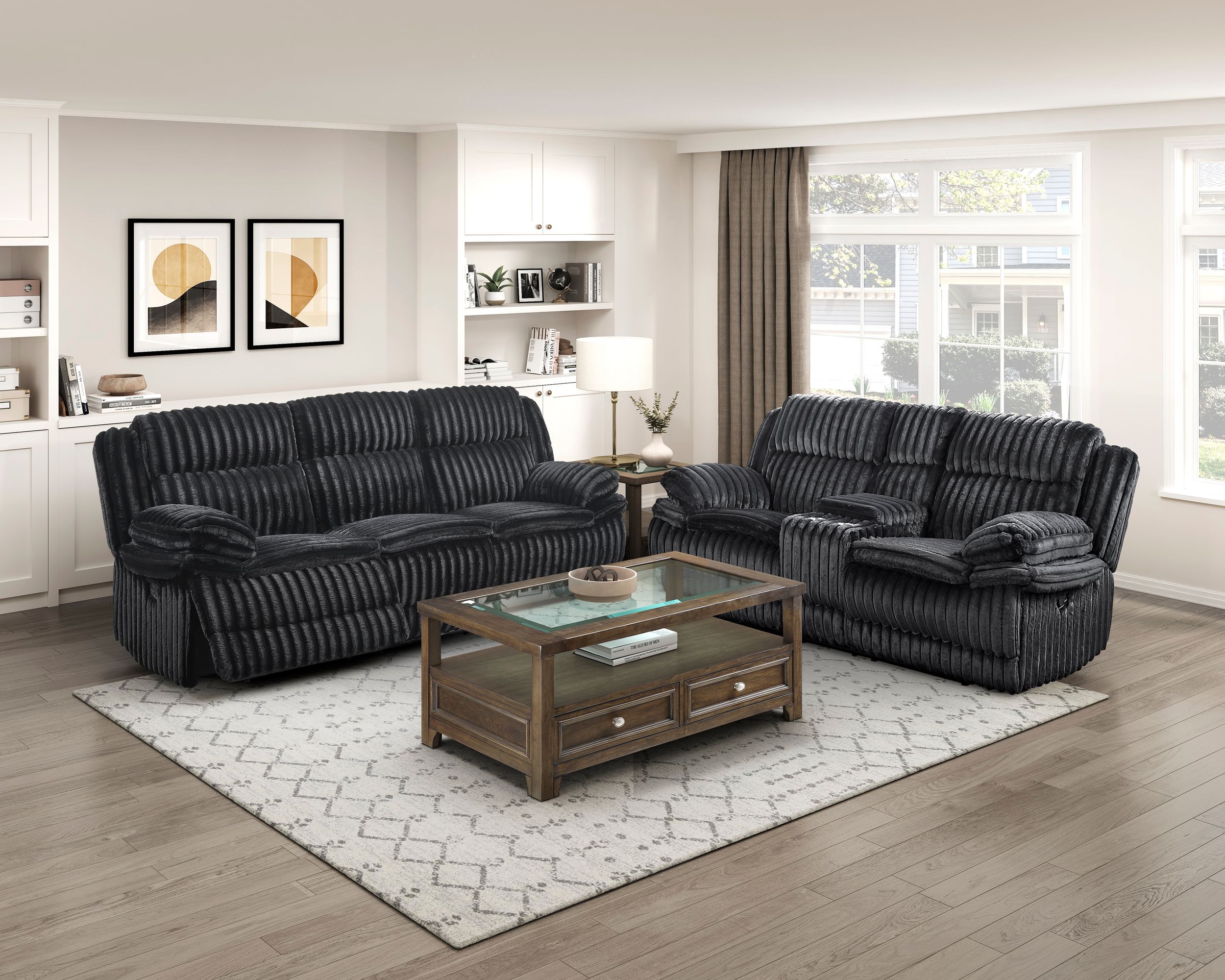 Goodland Corduroy Double Reclining Sofa