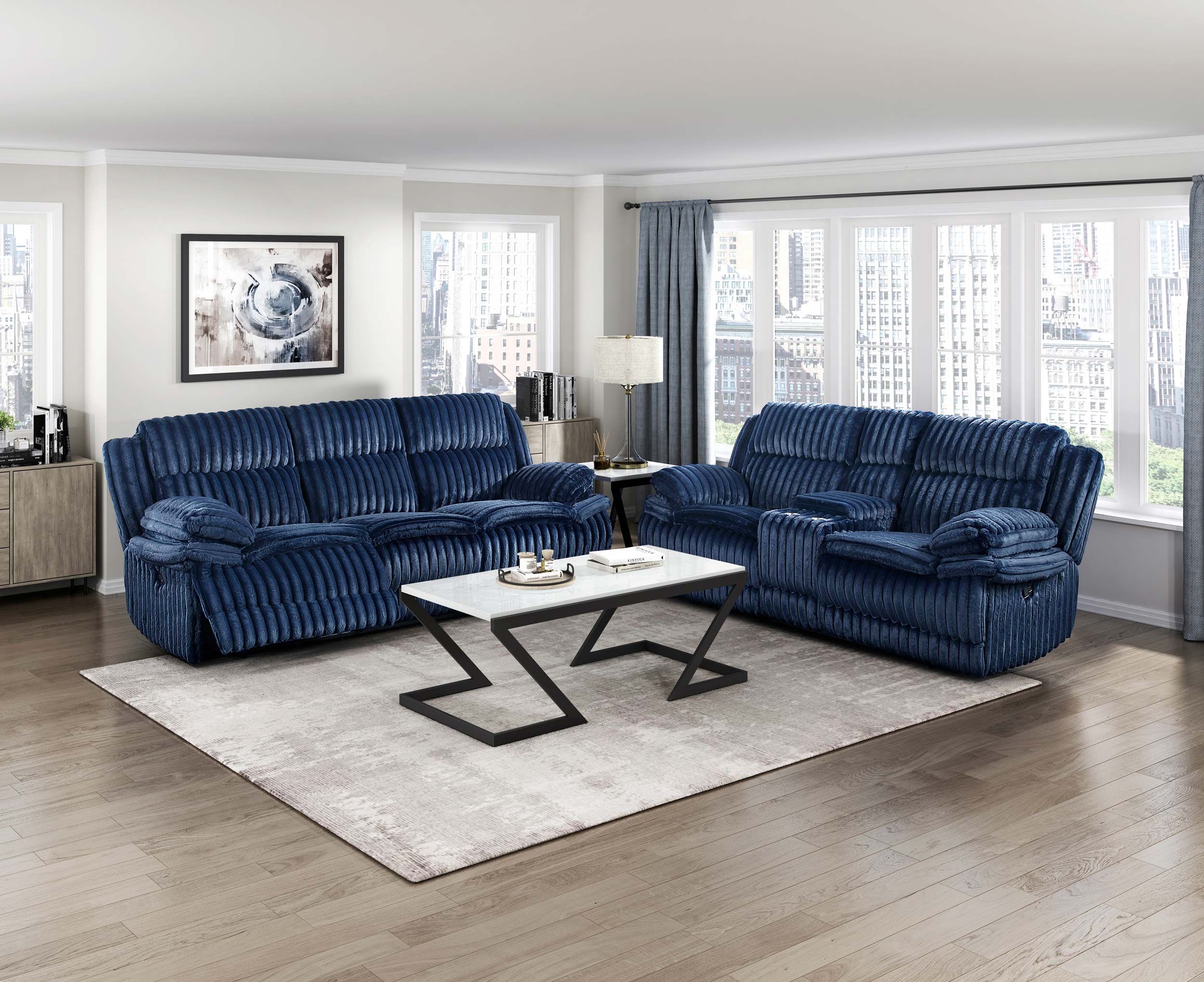 Goodland Corduroy Double Reclining Living Room Set