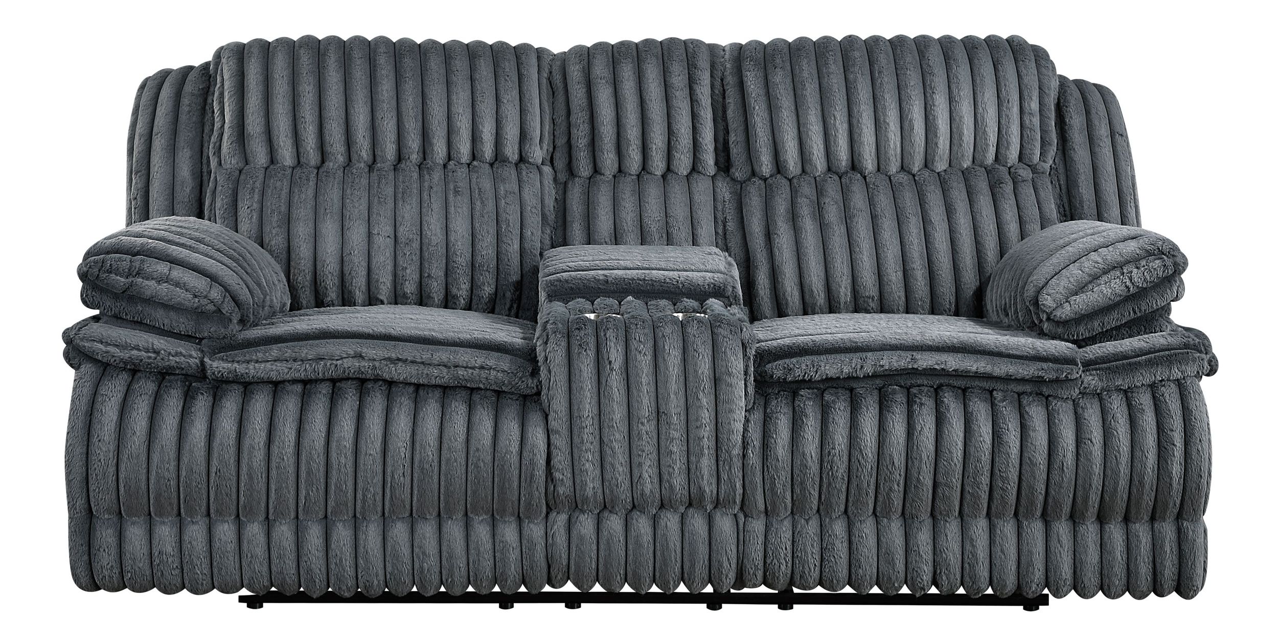 Goodland Corduroy Double Reclining Loveseat with Center Console