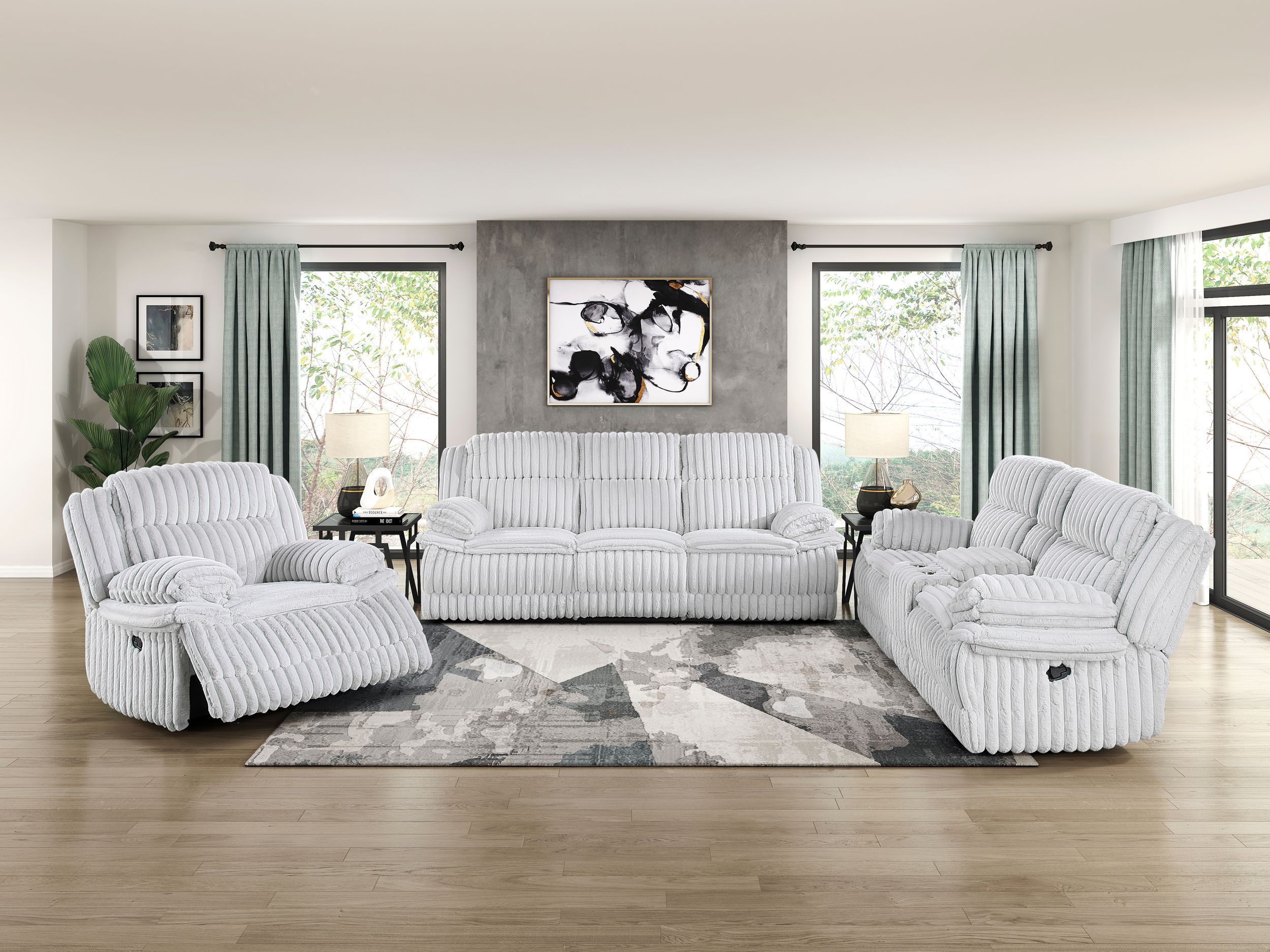 Goodland Corduroy Double Reclining Sofa
