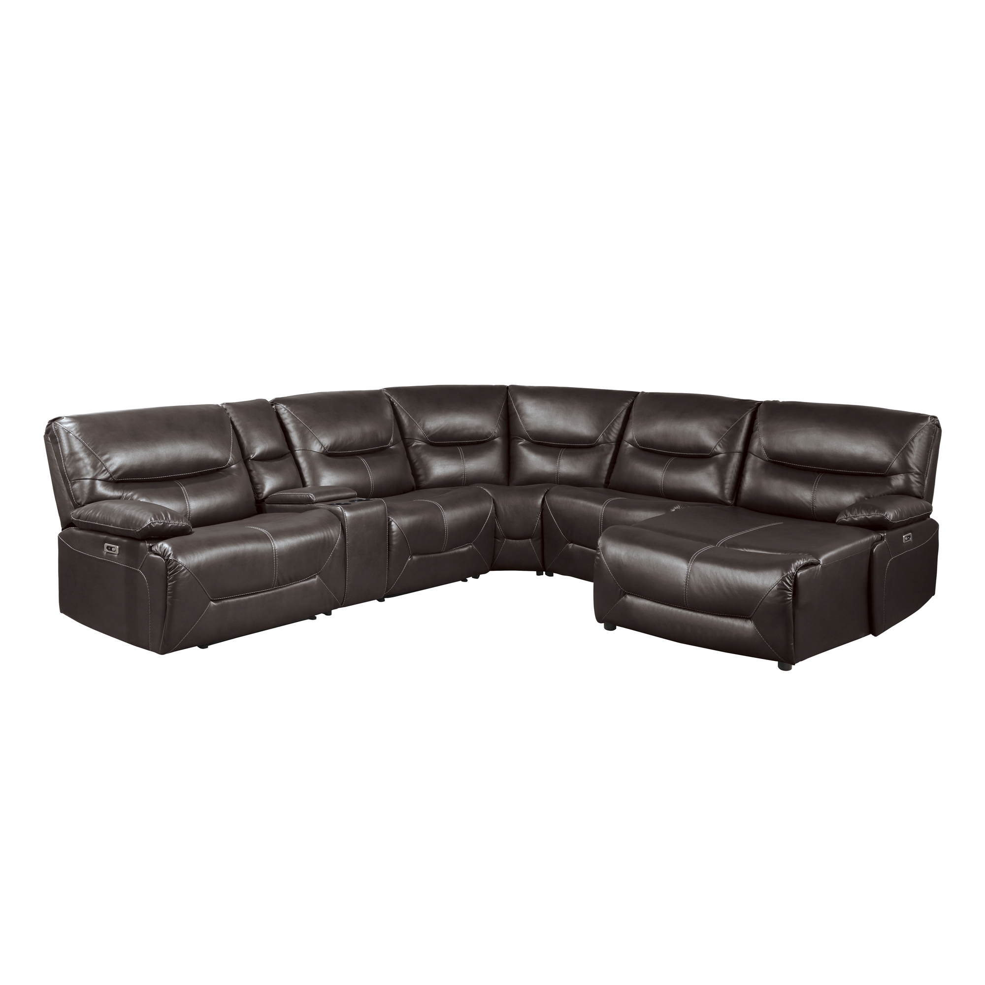 Dyersburg Leatherette Power Reclining Sectional