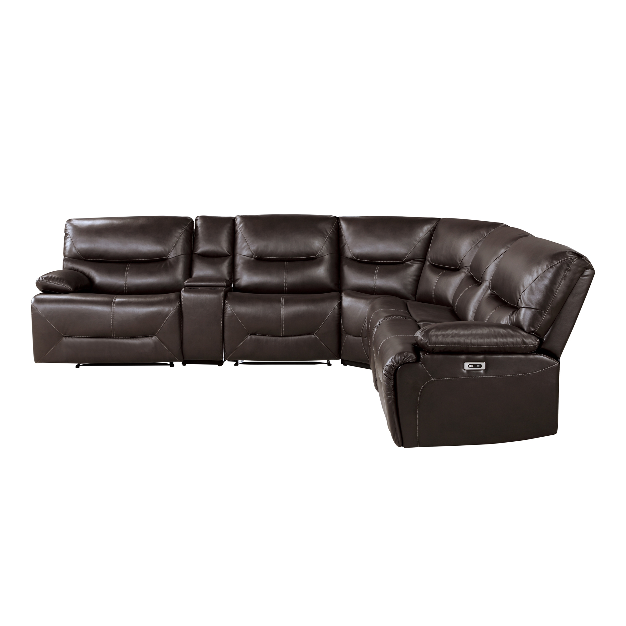 Dyersburg Leatherette Power Reclining Sectional