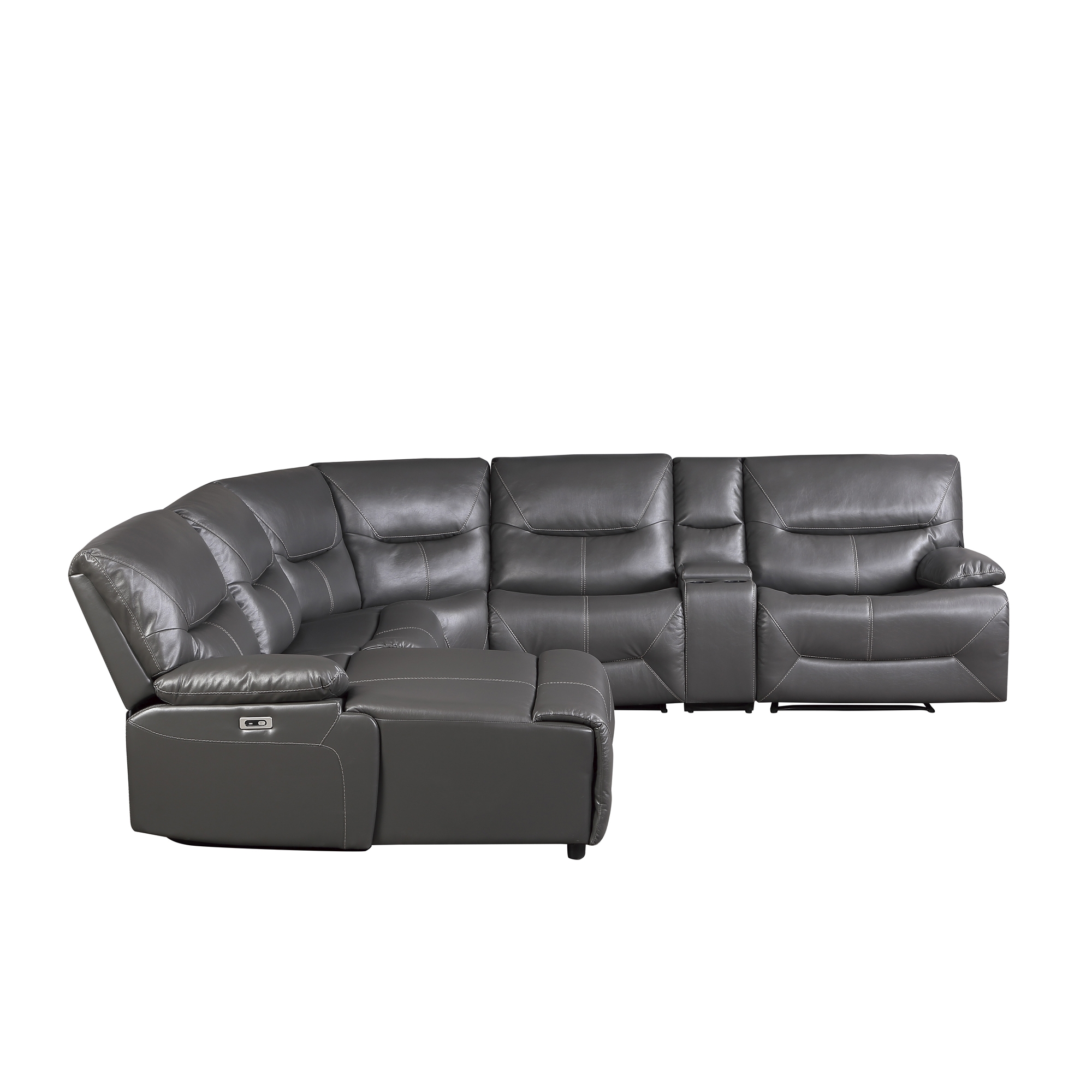 Dyersburg Leatherette Power Reclining Sectional