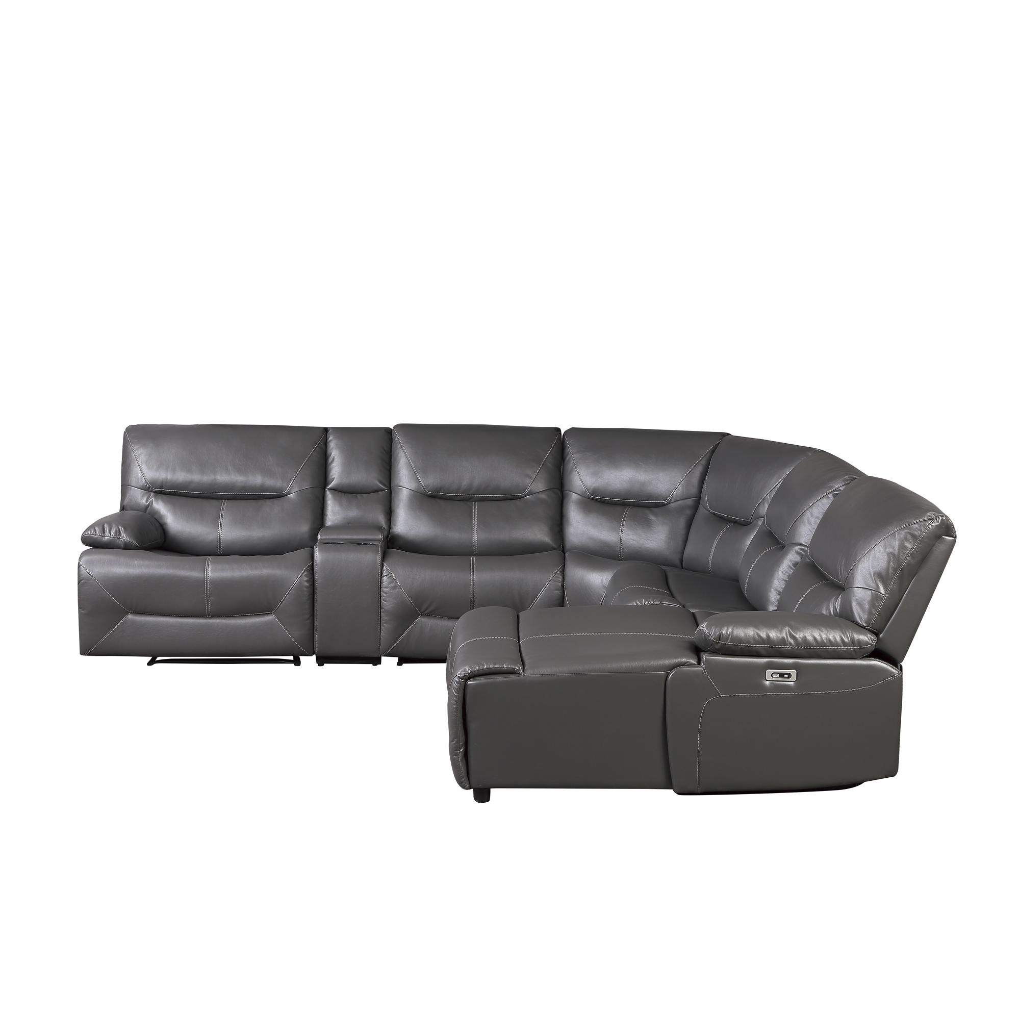Dyersburg Leatherette Power Reclining Sectional