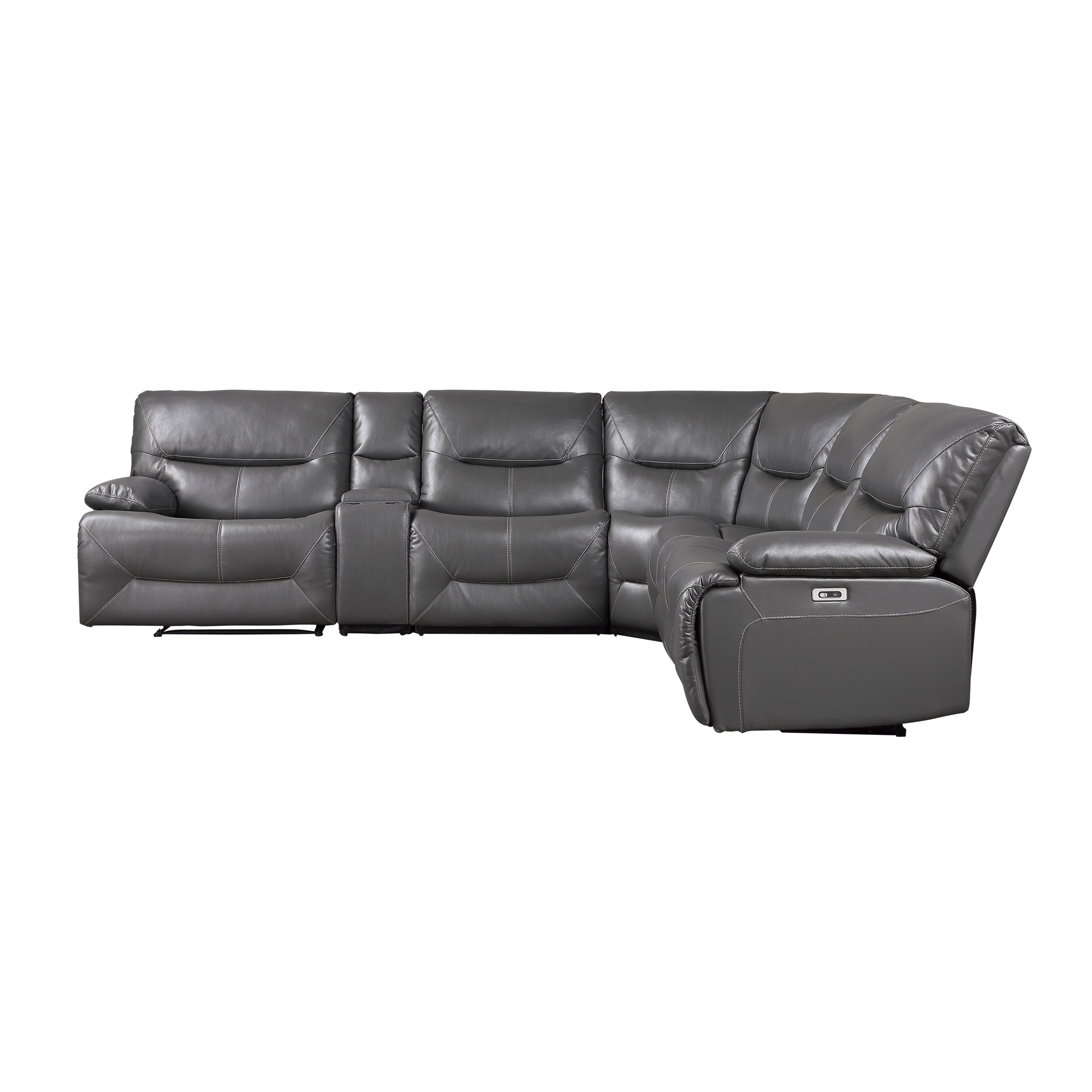 Dyersburg Leatherette Power Reclining Sectional