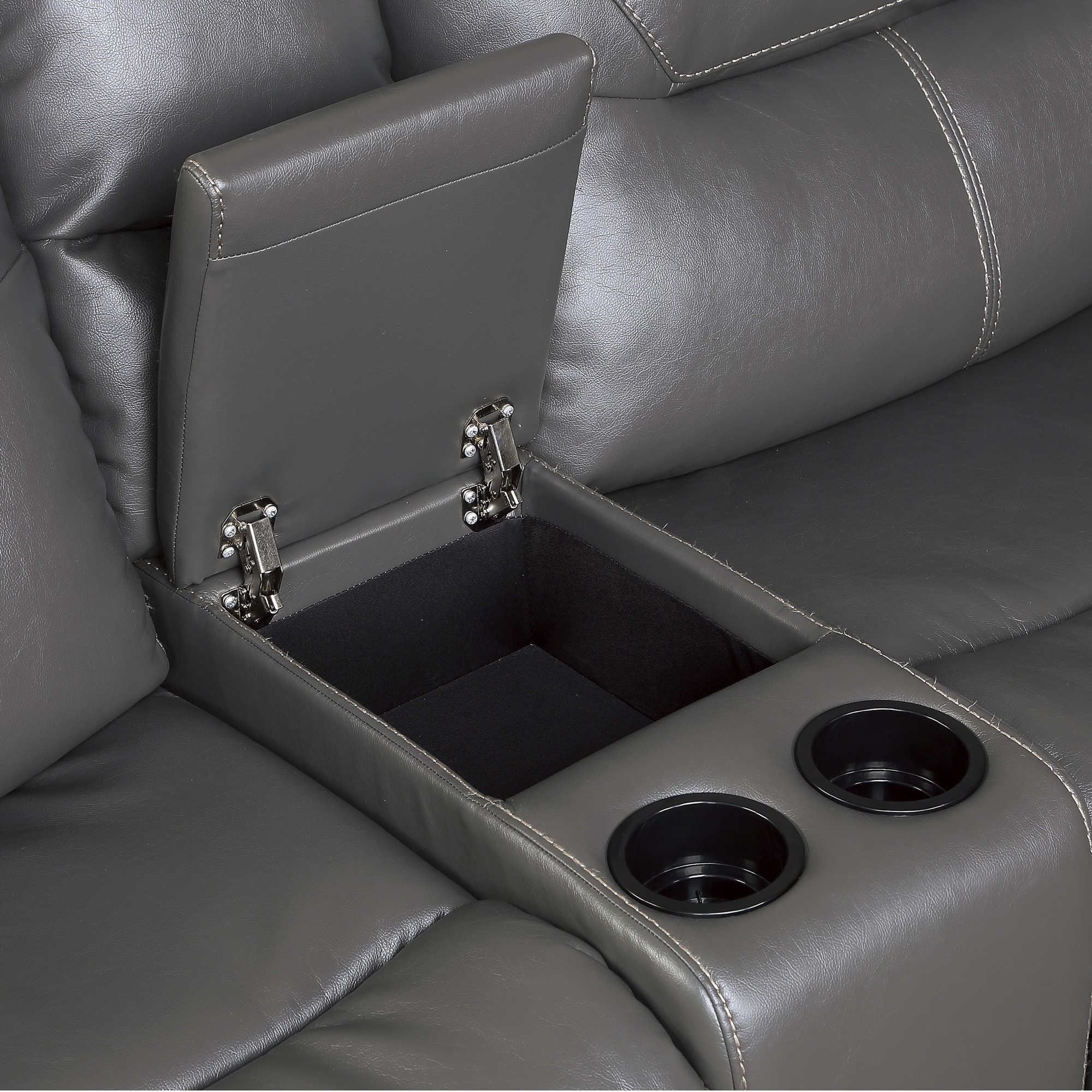 Dyersburg Leatherette Power Reclining Sectional