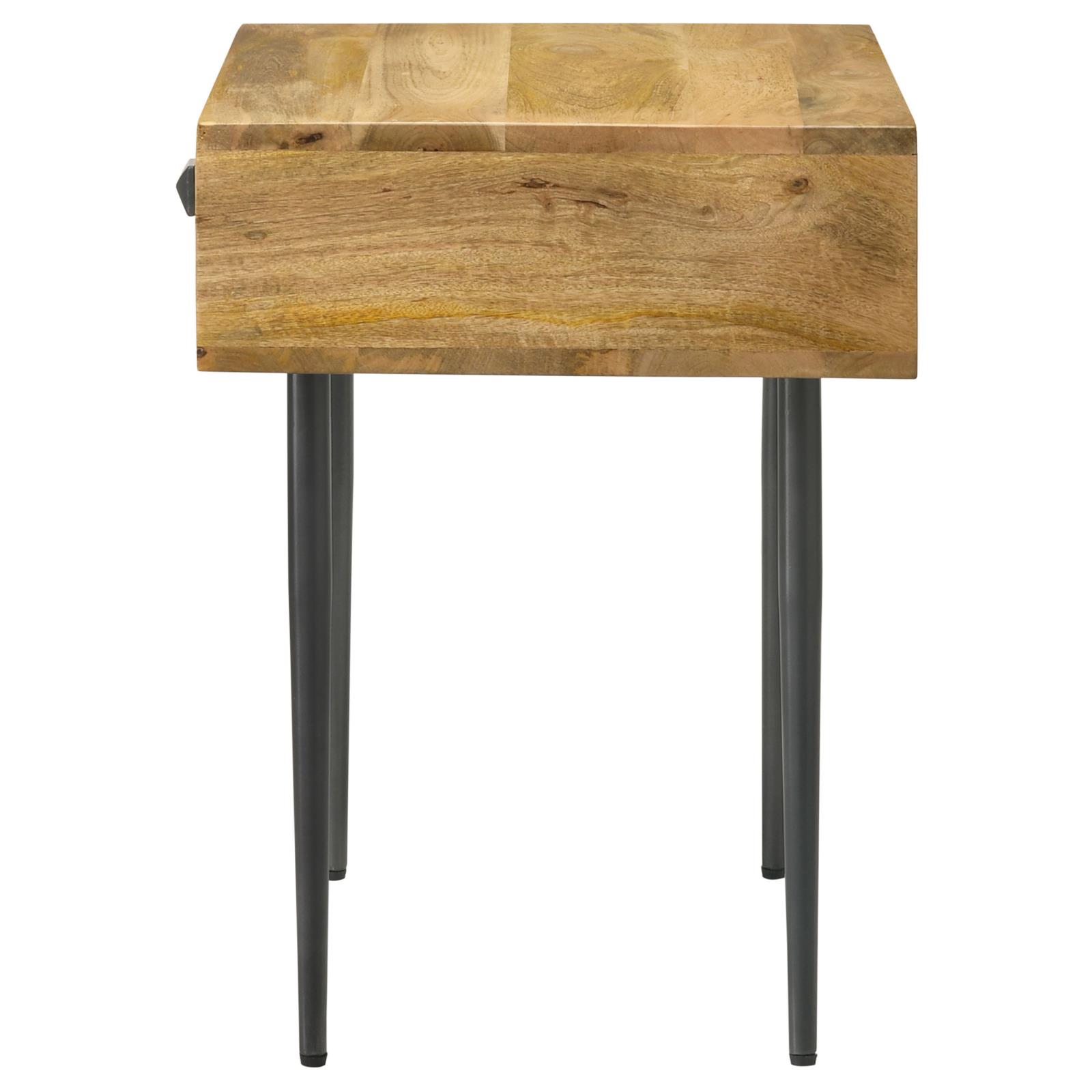 Ezra Rectangular 1-drawer Wood/ Metal Accent Cabinet